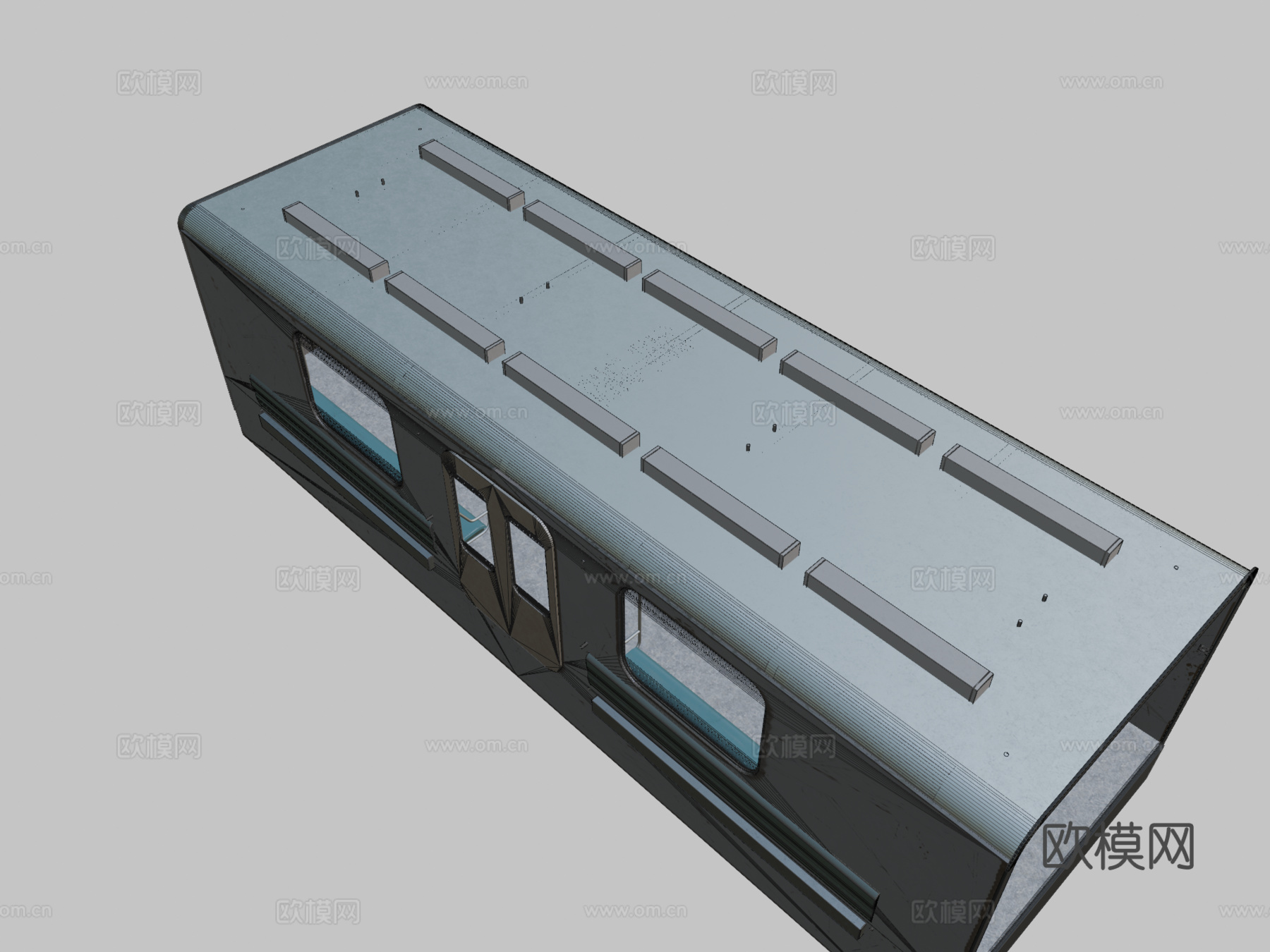 地铁列车内部3d模型下载（渲染图2）