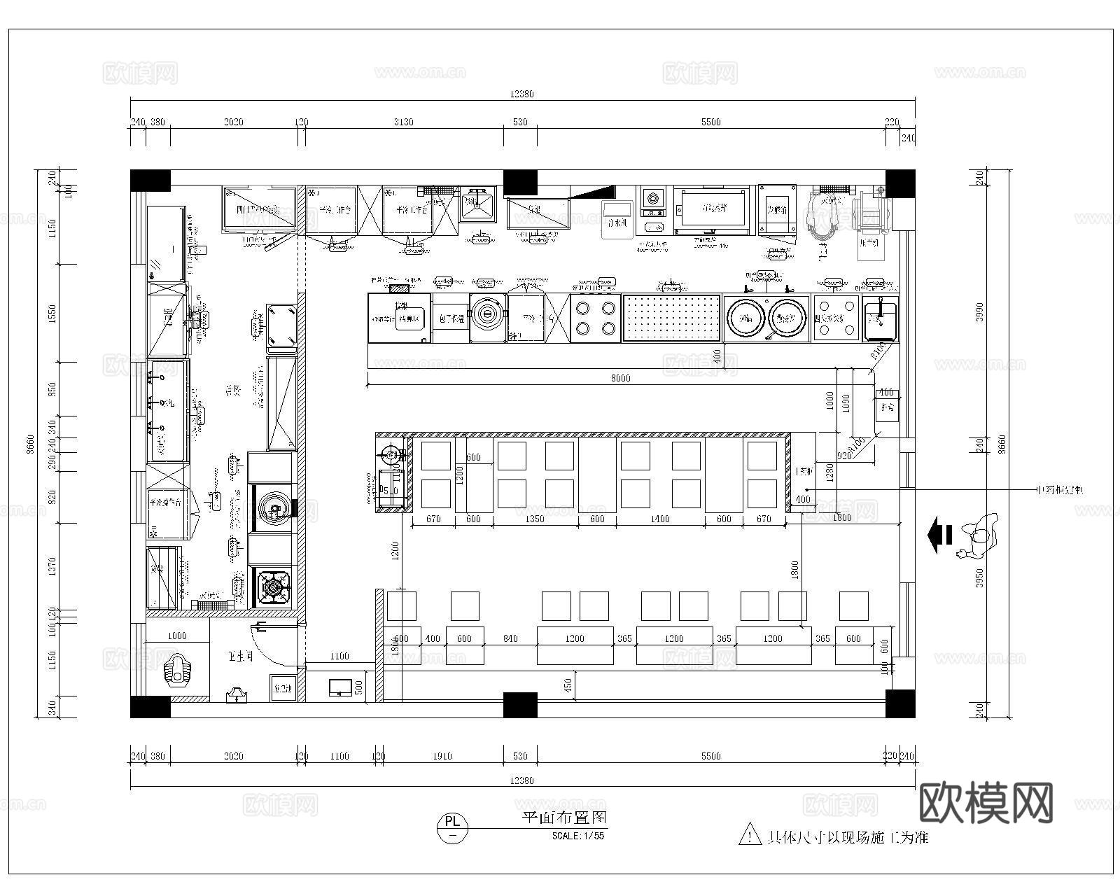 快餐店CAD施工图cad施工图