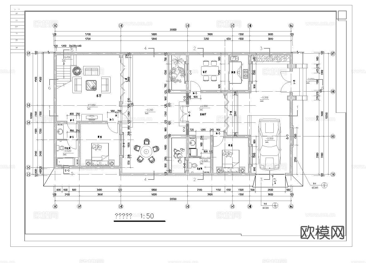 4套自建房四合院 最新全套施工图设计cad施工图