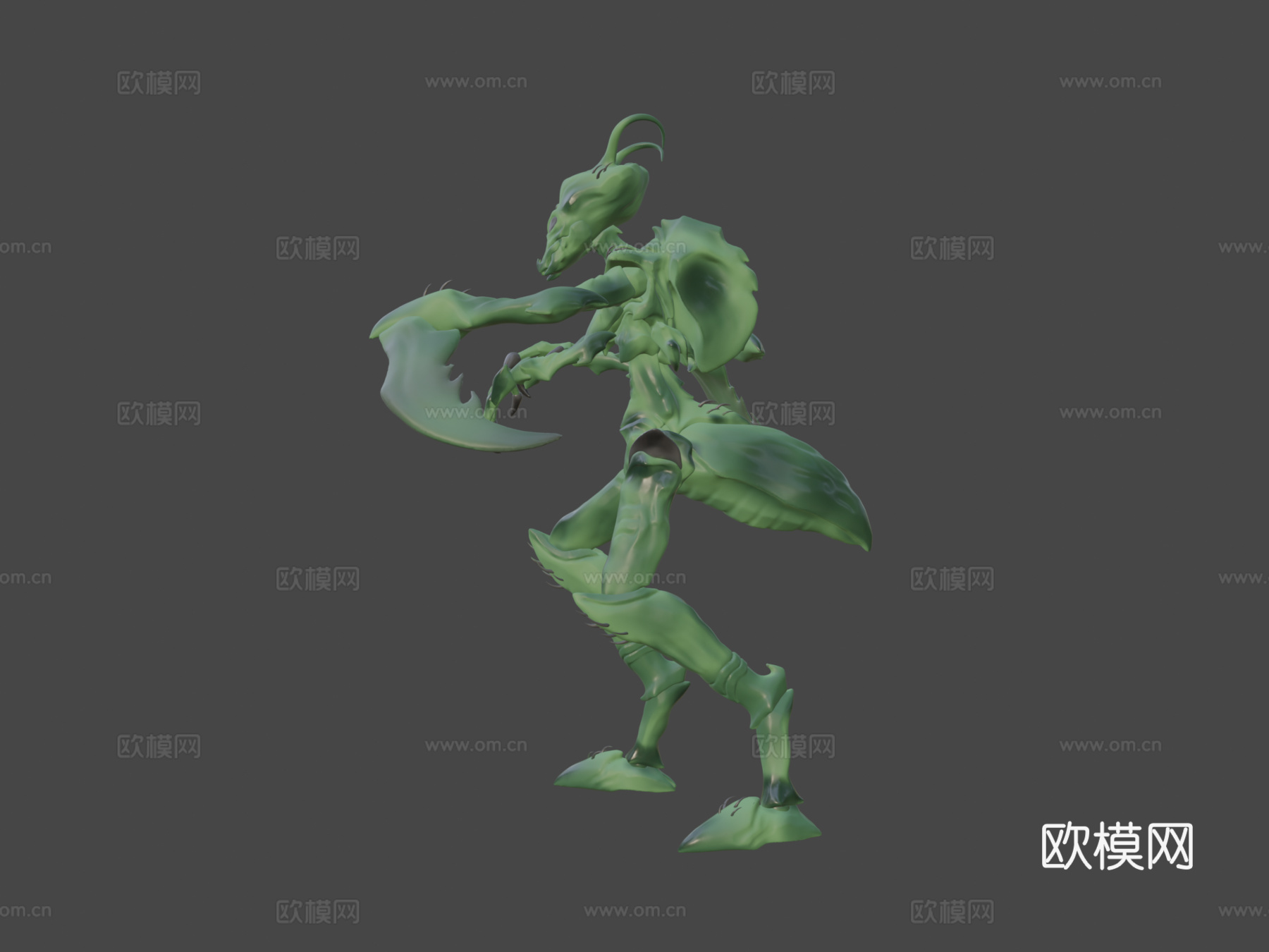 暗影中的螳螂猎手3d模型下载（渲染图5）