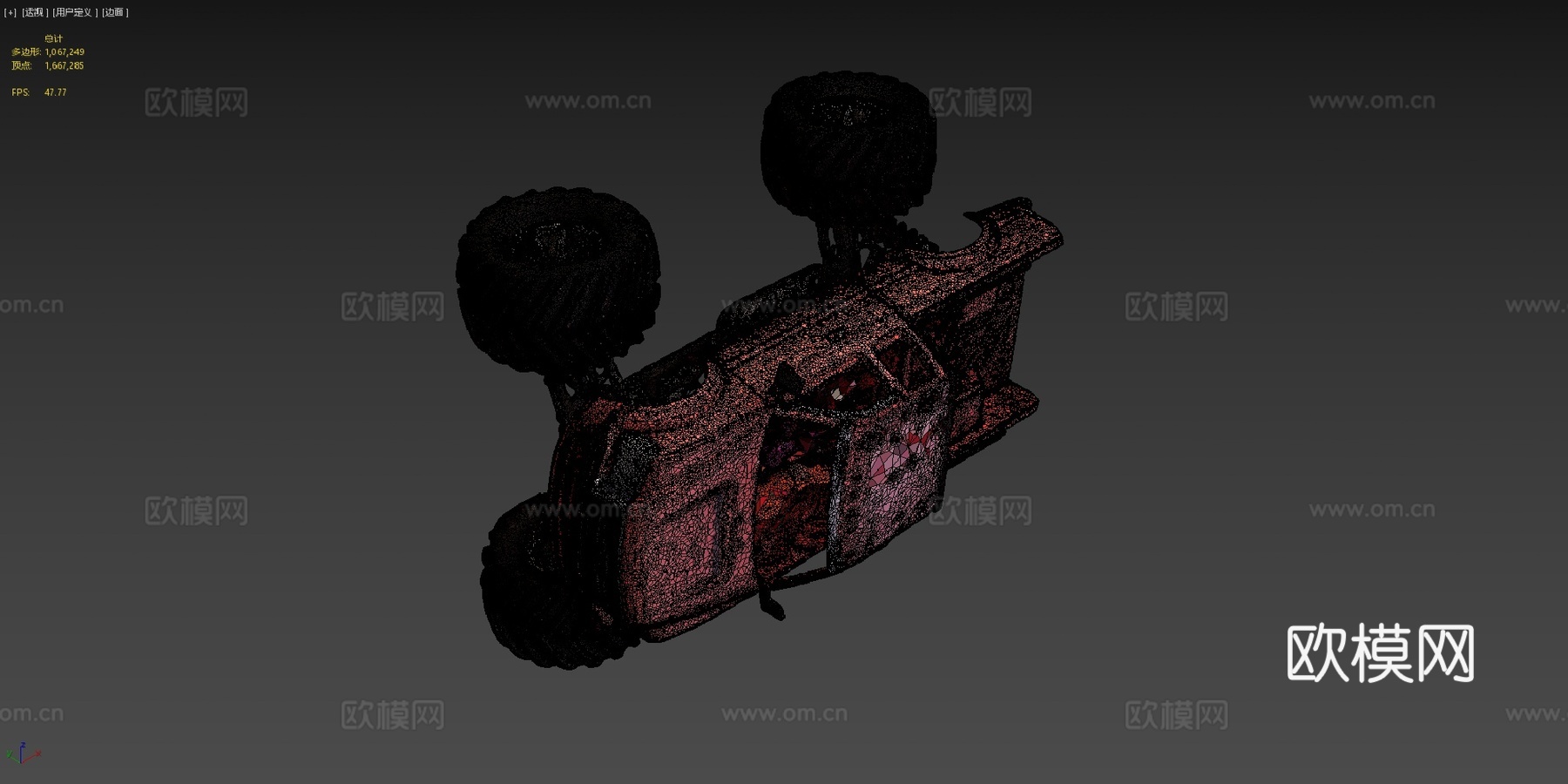 我的遥控车典型皮卡带MTC ISS RC怪物3d模型下载（渲染图4）