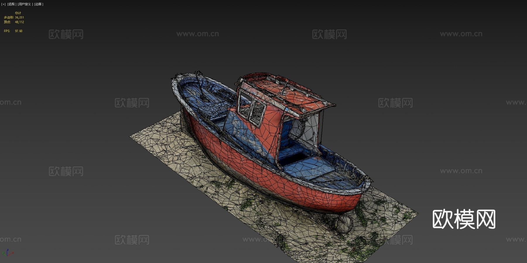 船 约瑟法3d模型3d模型下载（渲染图4）