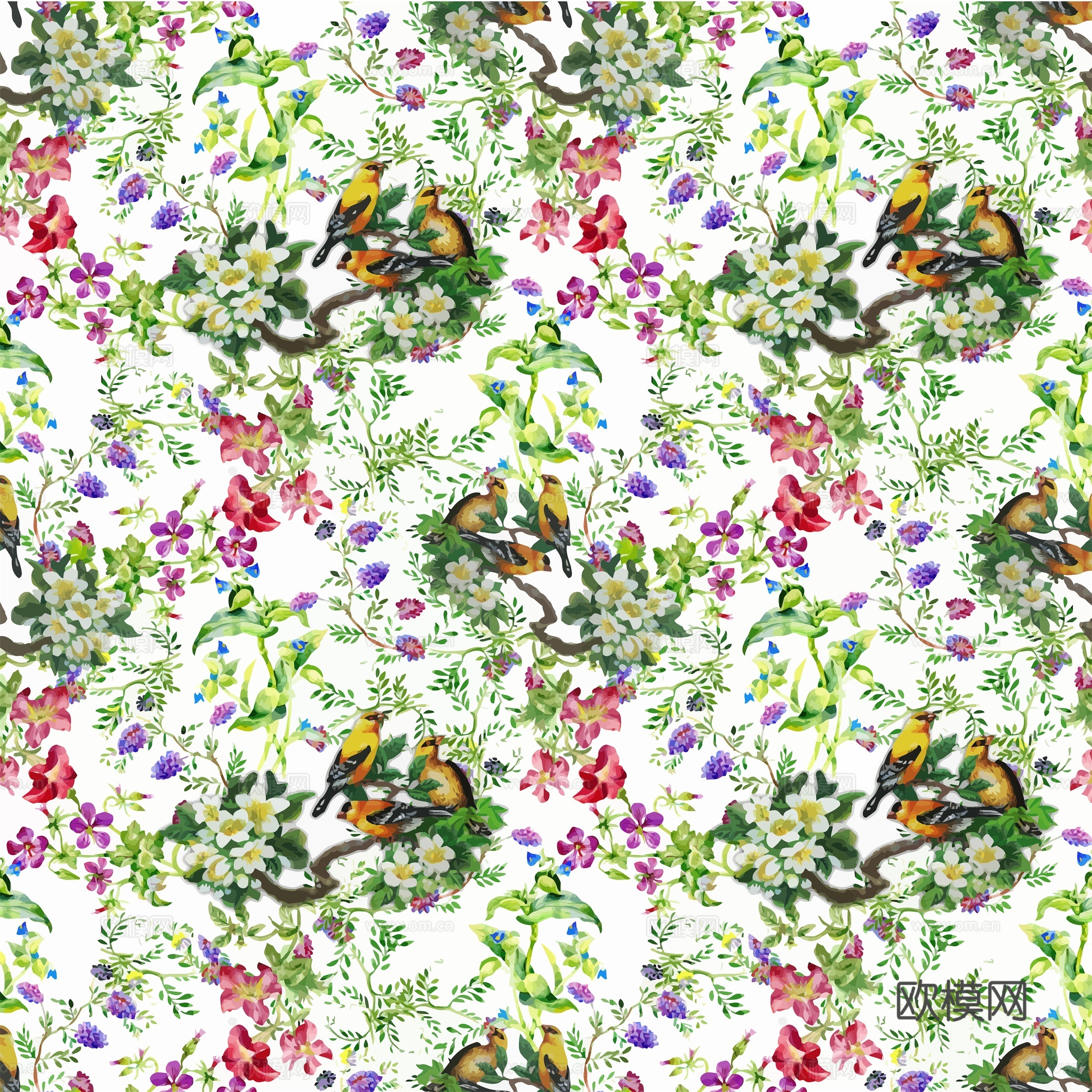 时尚植物图案纹理肌理22