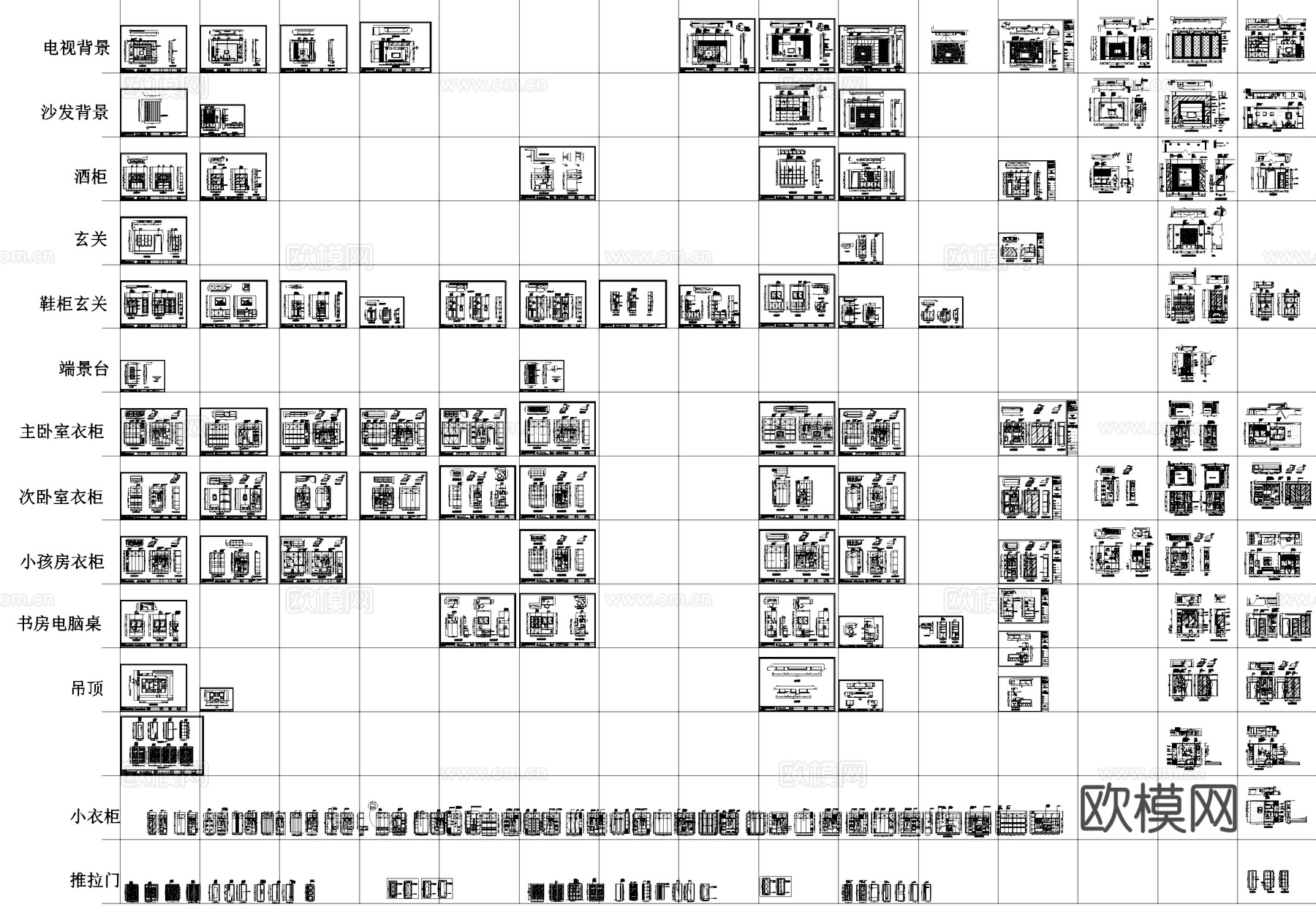 室内家装节点大样详图CAD施工图集cad施工图