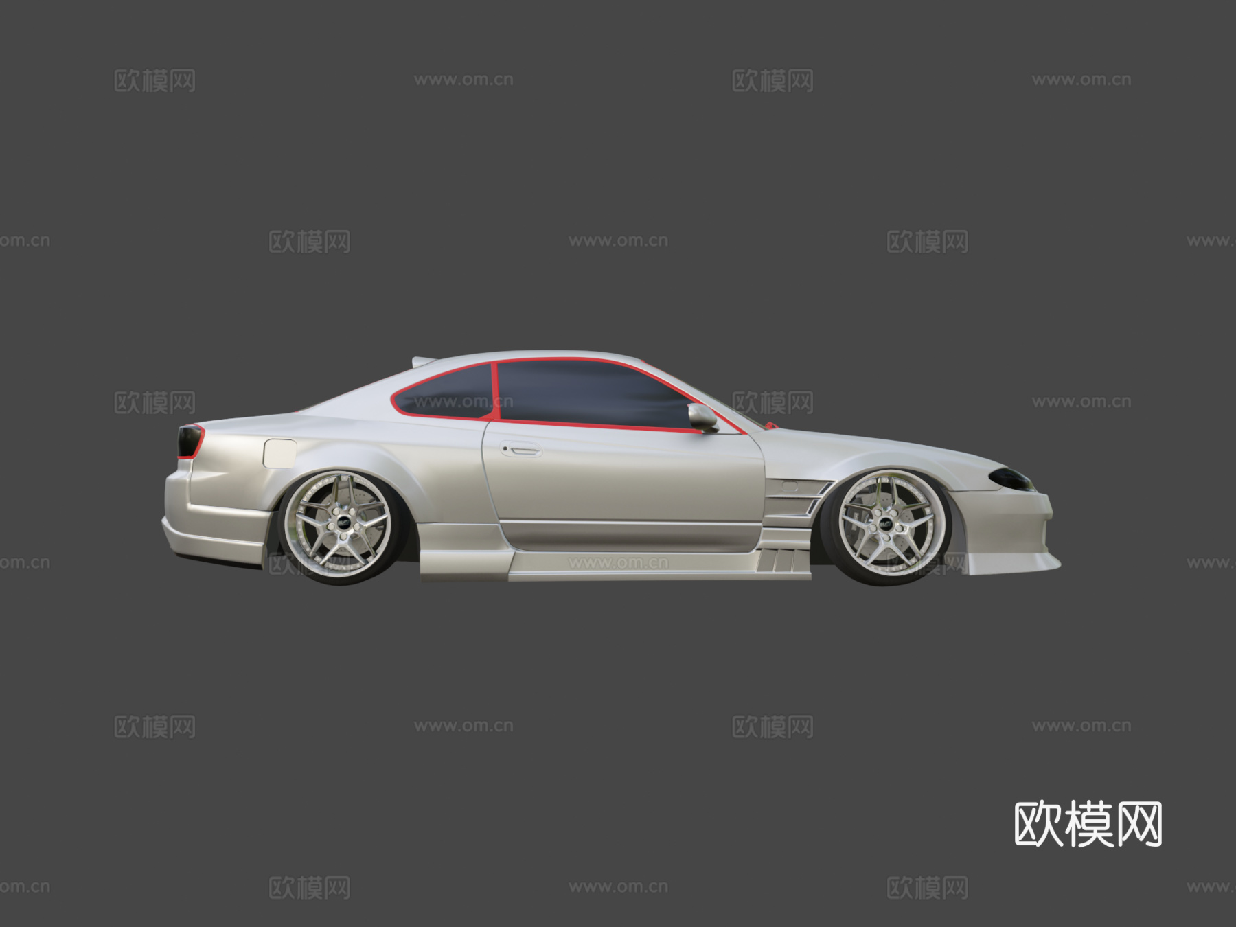 日产S15漂移车3d模型下载（渲染图6）