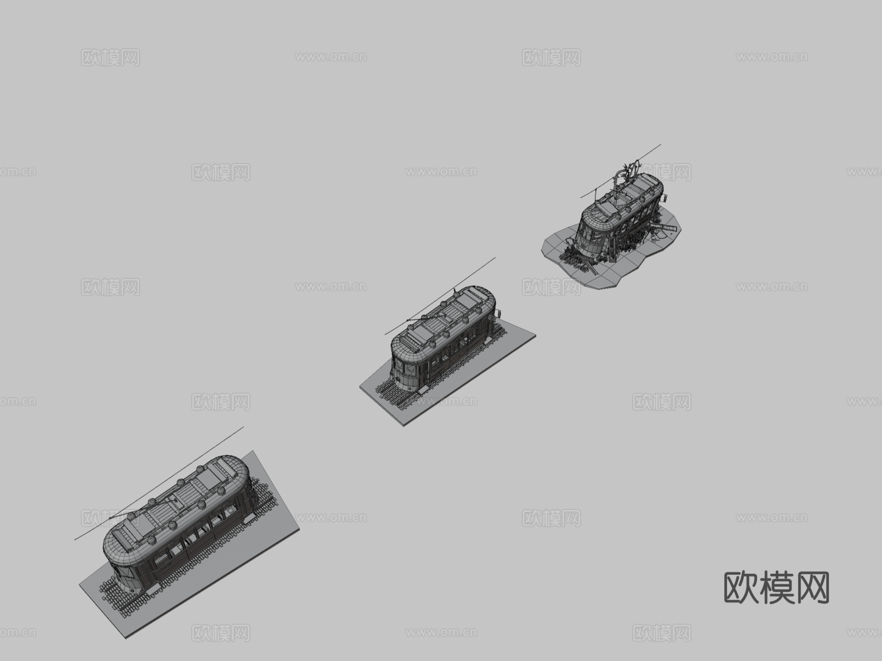 作业有轨电车2.03d模型下载（渲染图3）