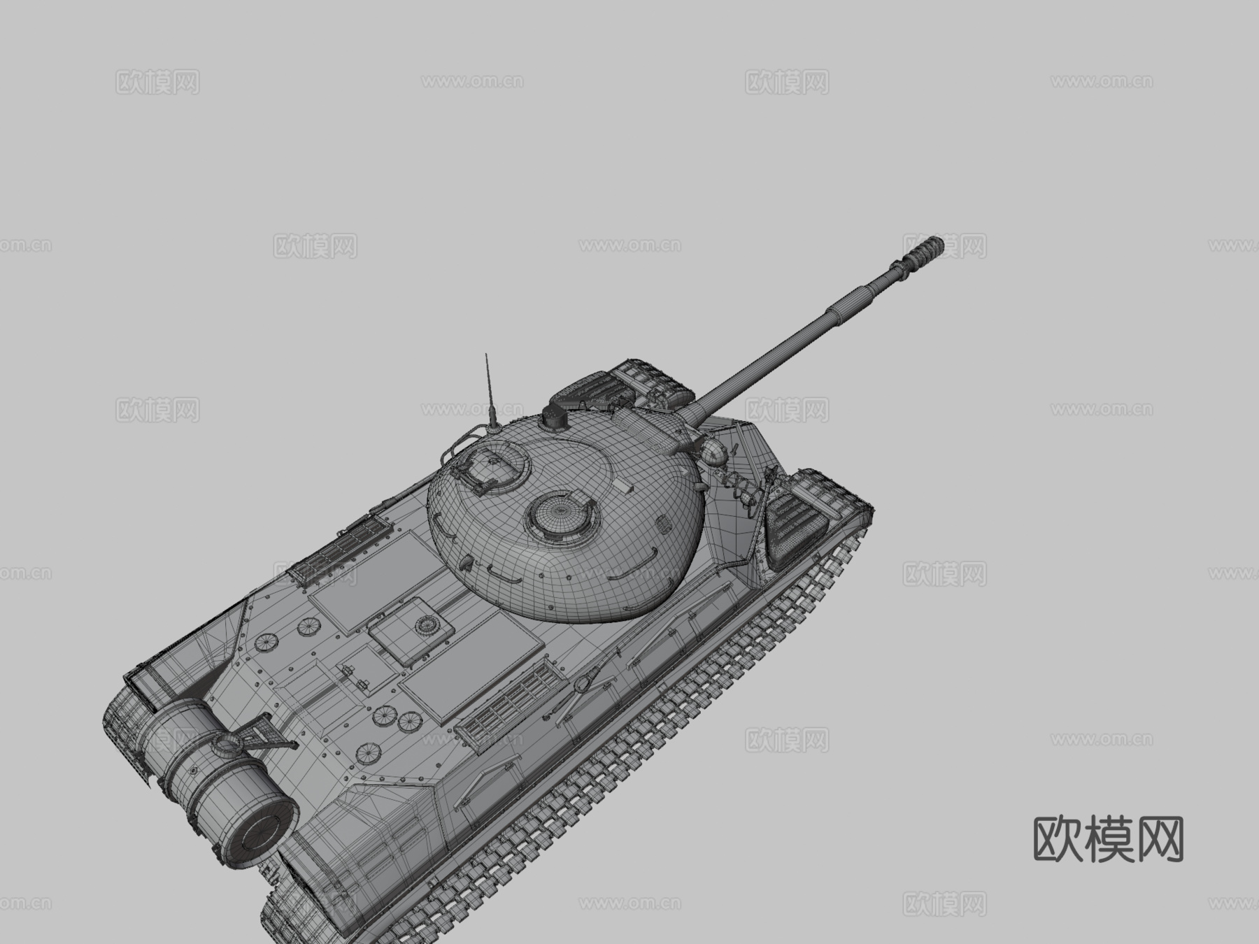 坦克T10M3d模型下载（渲染图3）