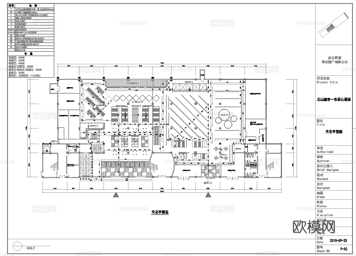 大型生鲜超市 最新全套施工图设计cad施工图