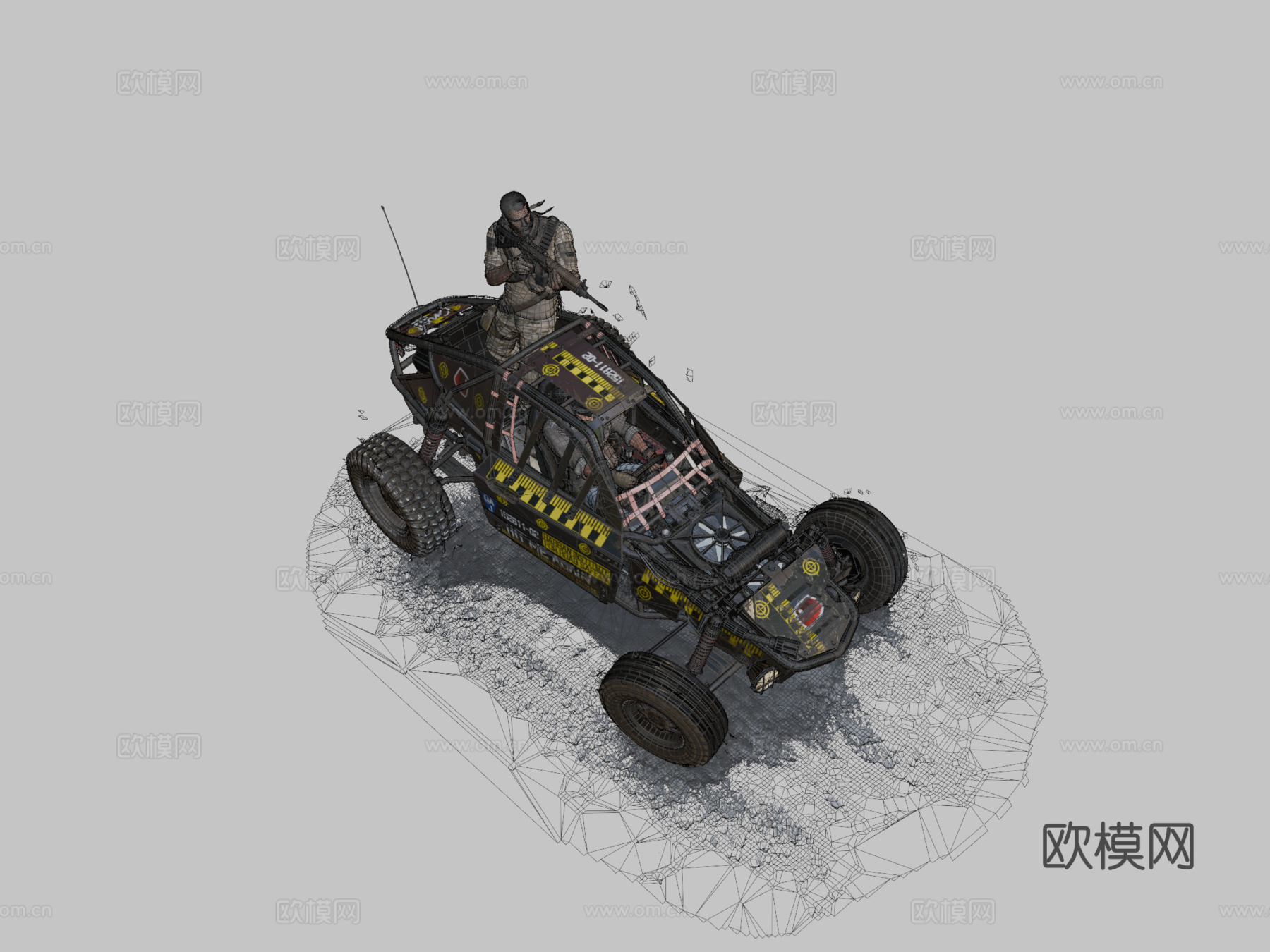 消逝的光芒  信徒  西拉斯越野车3d模型下载（渲染图2）