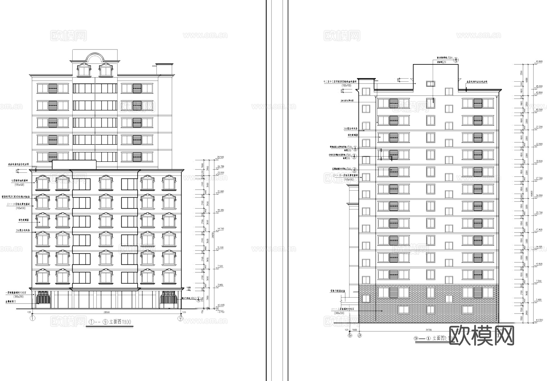 金沙江大酒店及附属用房建筑CAD施工图cad施工图