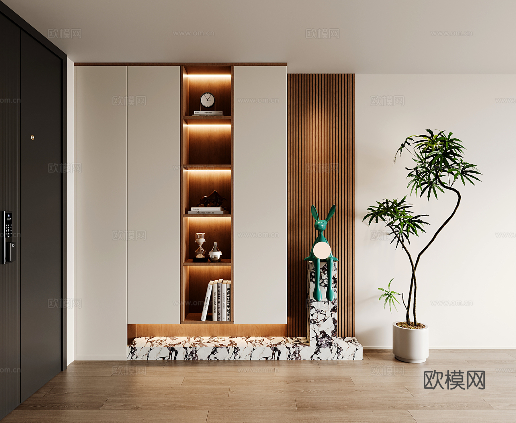 现代定制玄关鞋柜 通顶鞋柜su模型