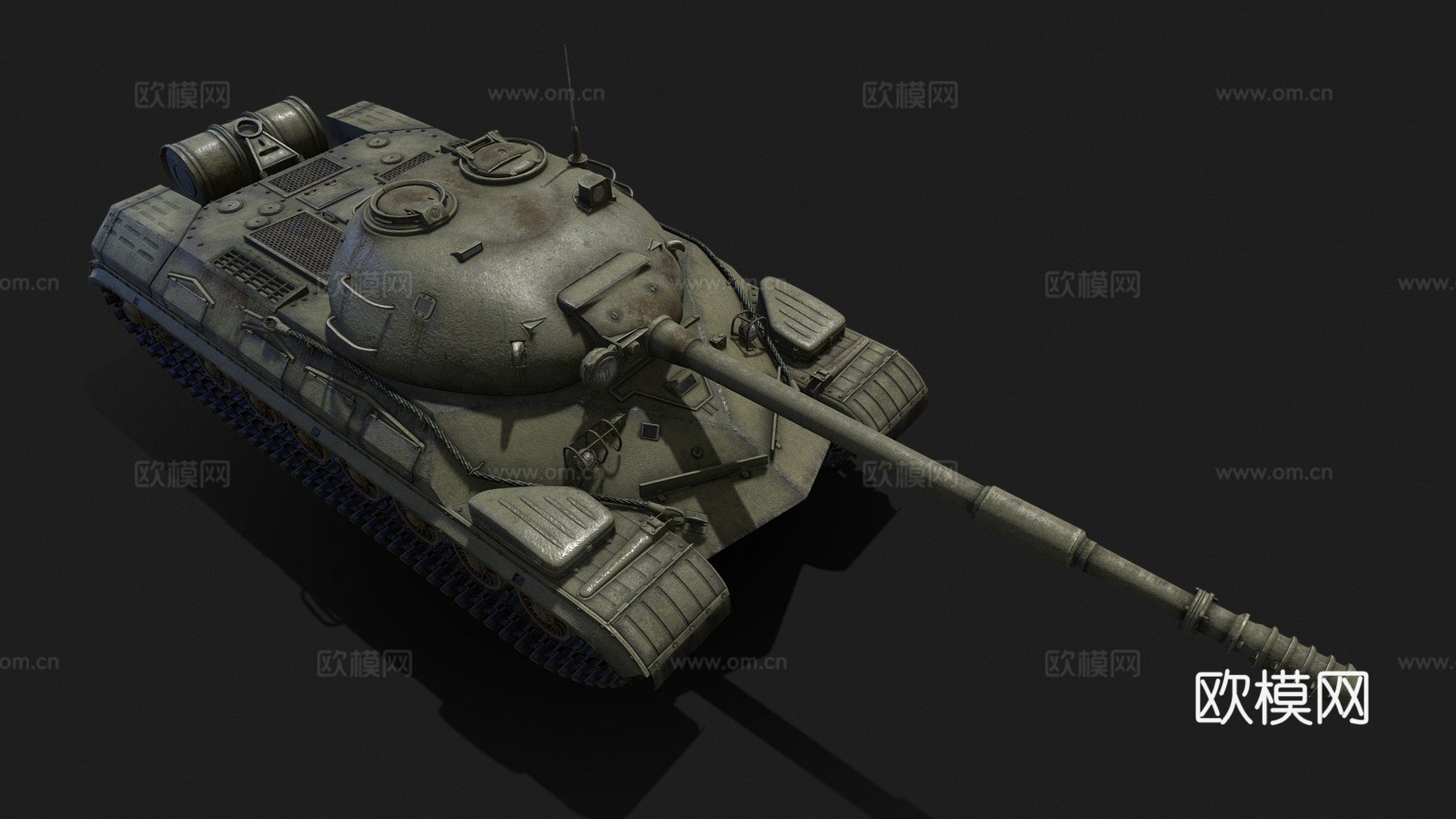 坦克T10M3d模型下载（渲染图1）