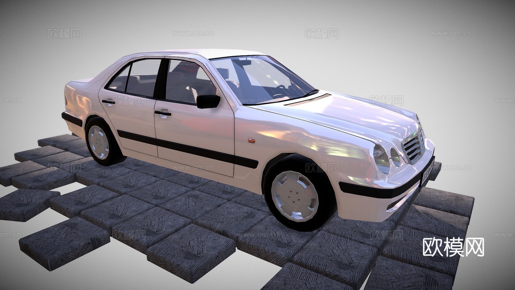 行政轿车3d模型下载（渲染图1）