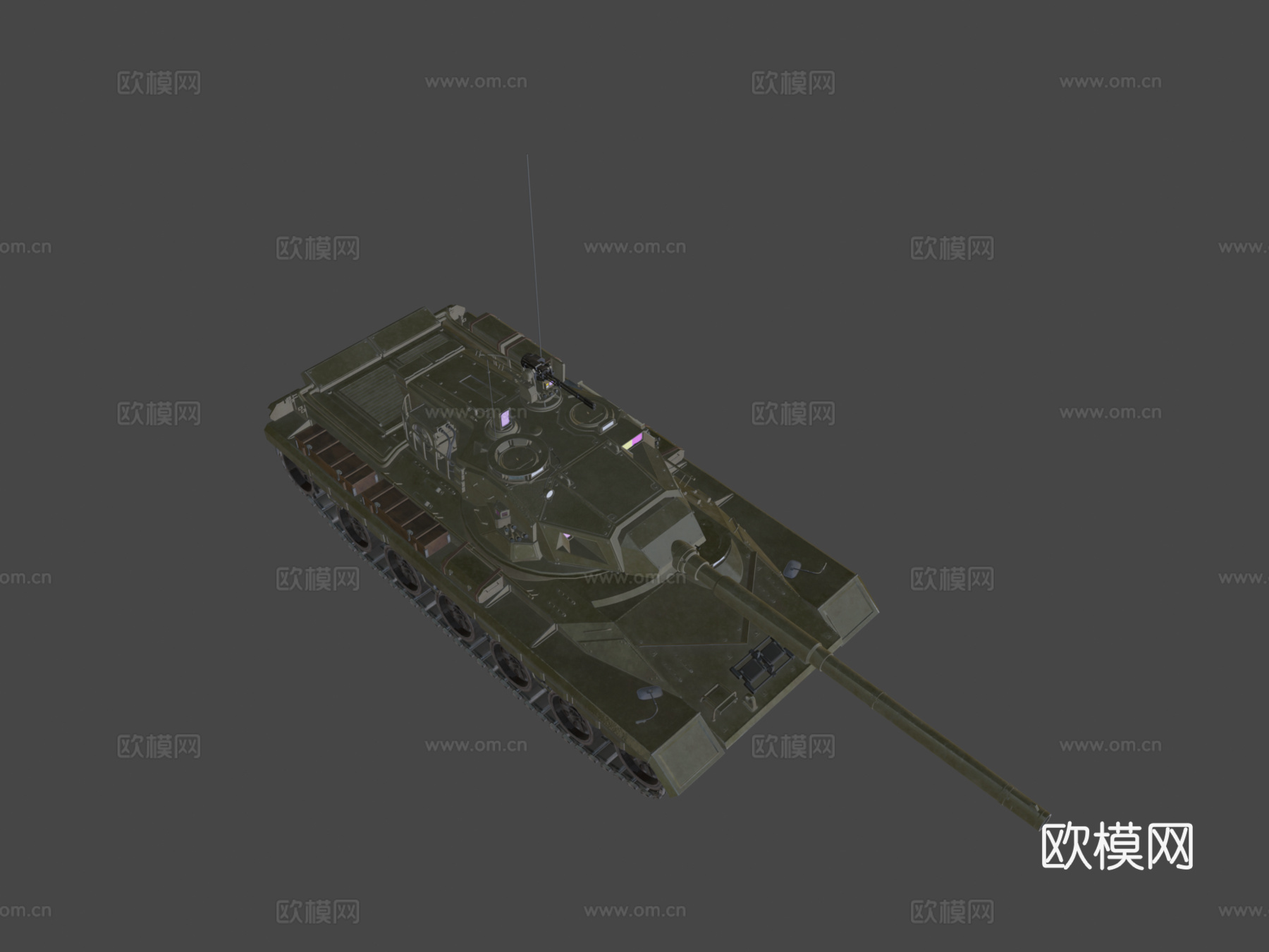 虚构冷战坦克3d模型下载（渲染图1）