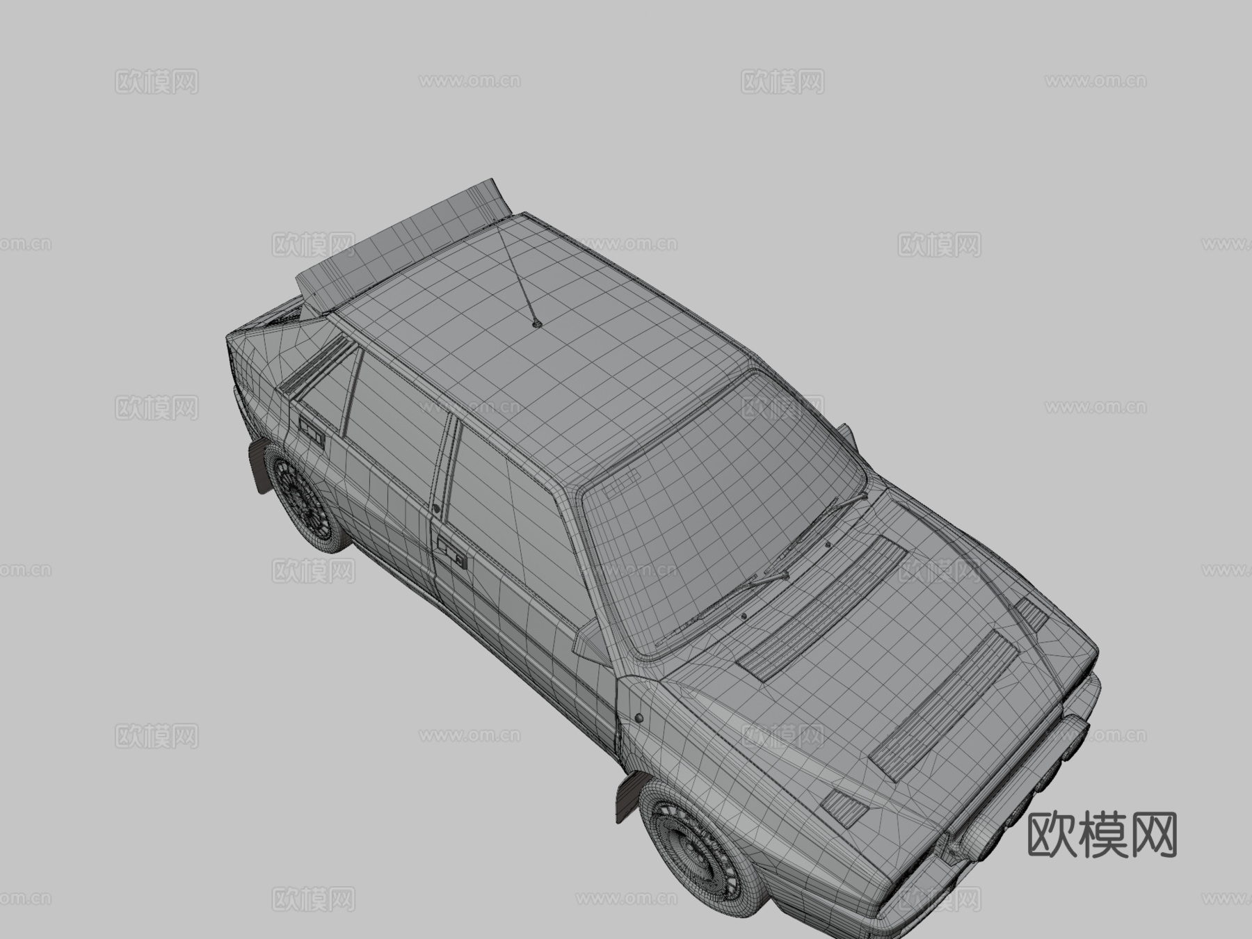 蓝旗亚Delta HF Integrale evo 23d模型下载（渲染图3）