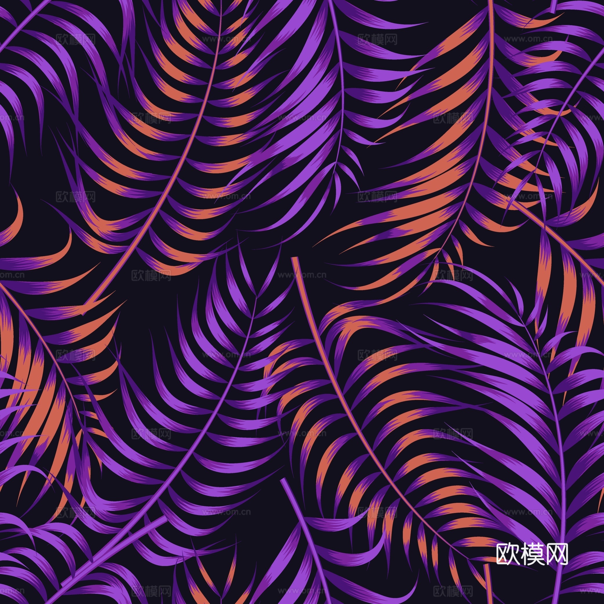 时尚热带植物花纹图案纹理肌理24