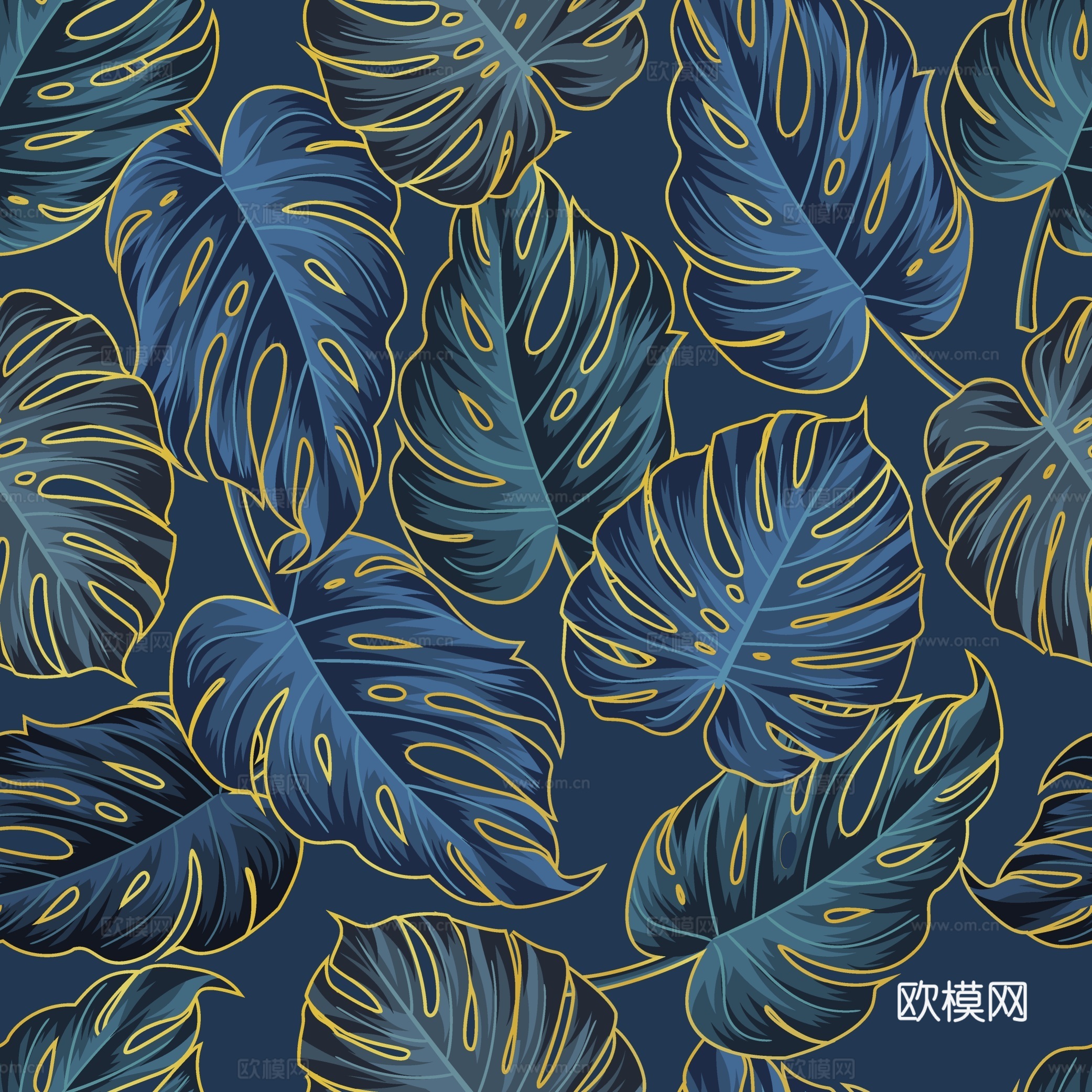 时尚热带植物花纹图案纹理肌理2