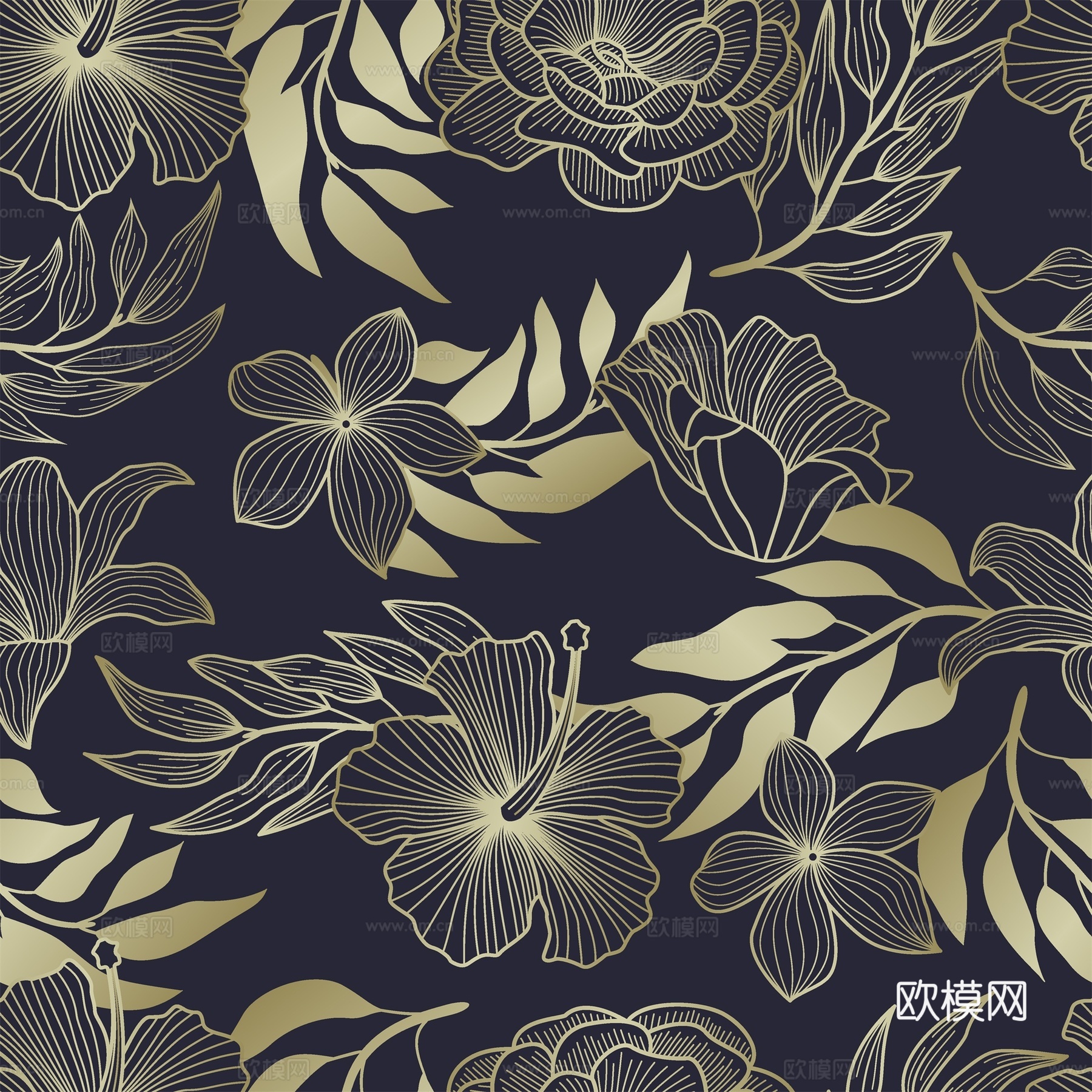 时尚热带植物花纹图案纹理肌理12 (2)