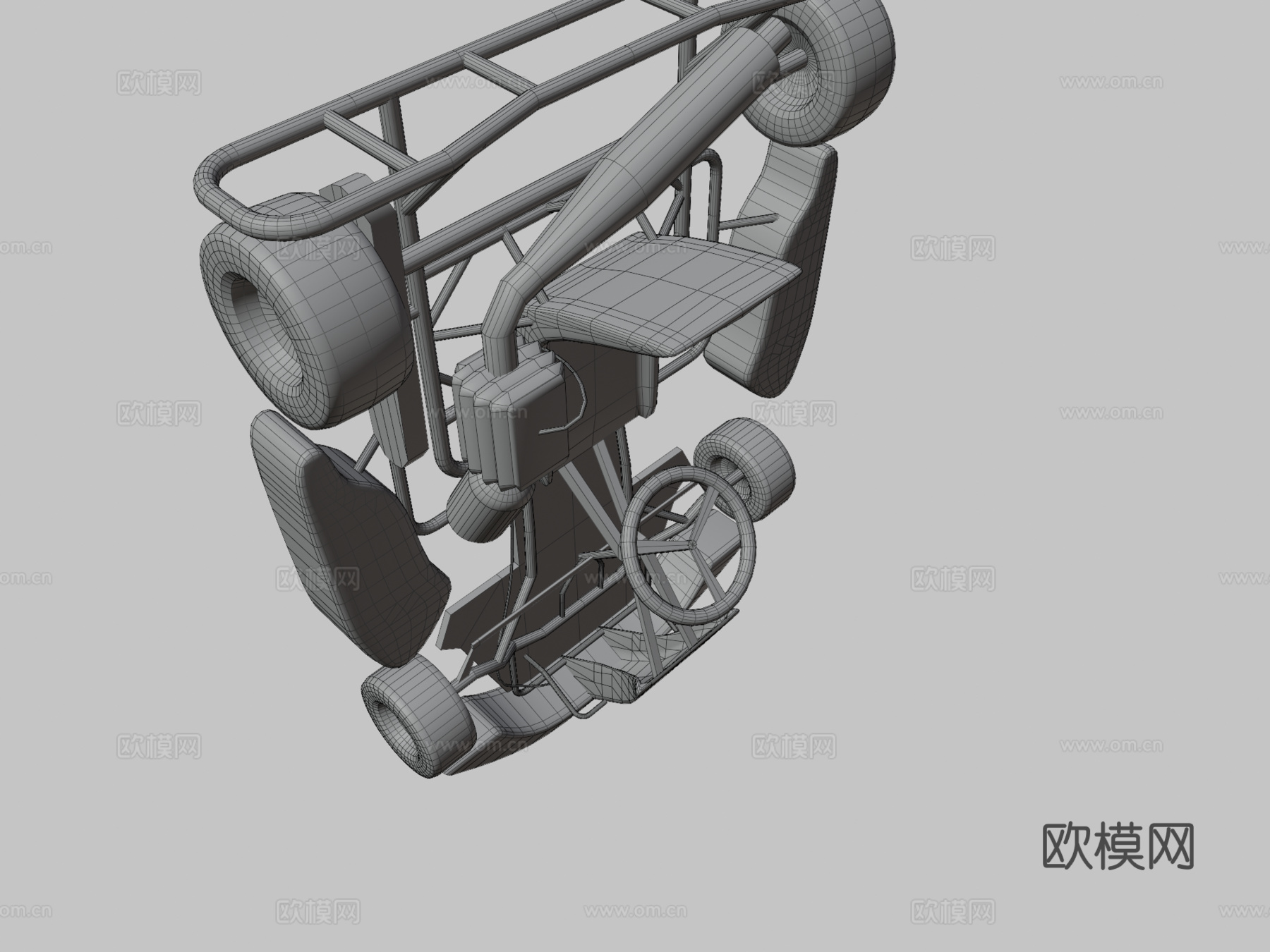 卡丁车3d模型下载（渲染图3）