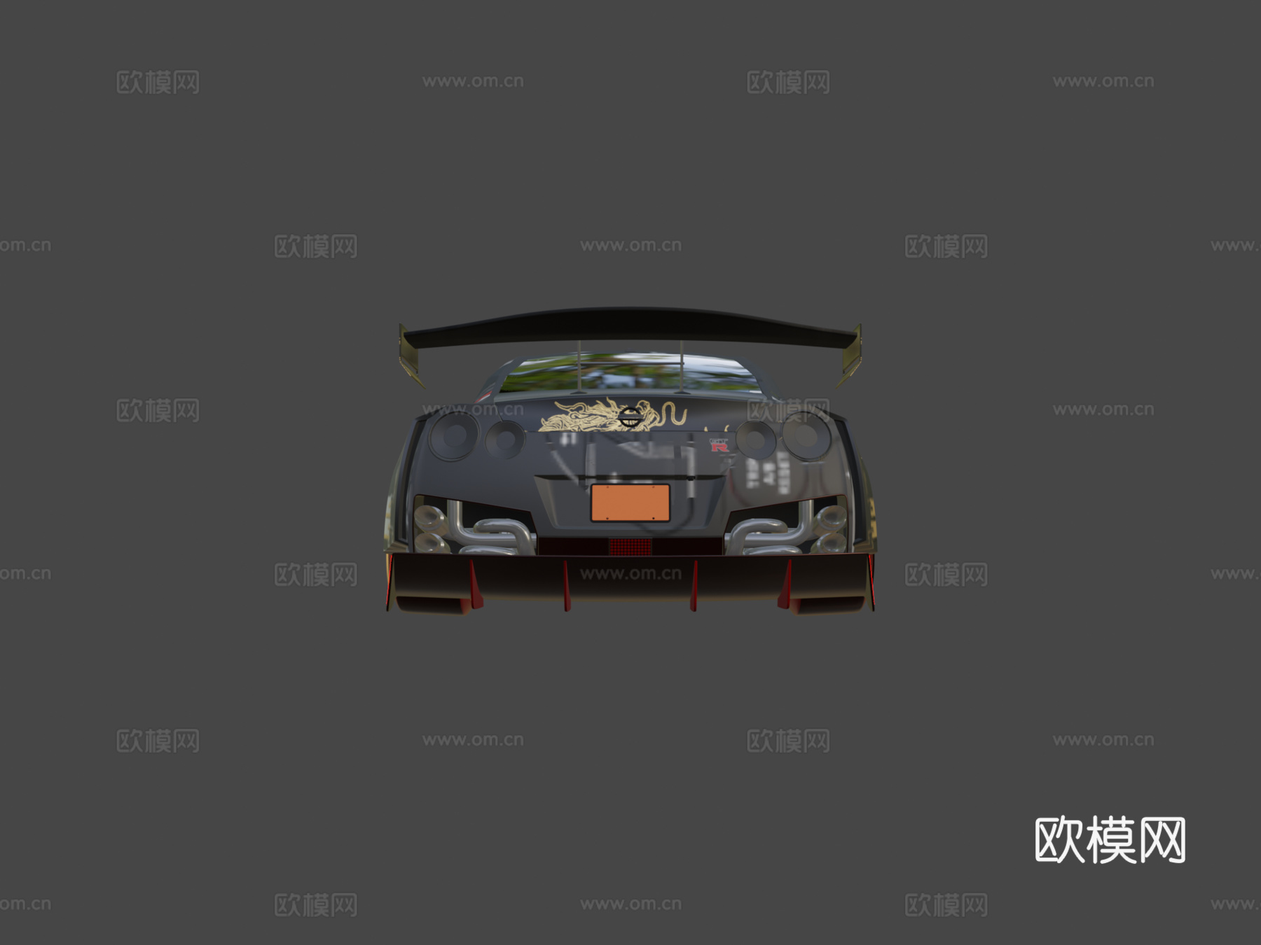 日产GTR R35 GT V2版3d模型下载（渲染图5）