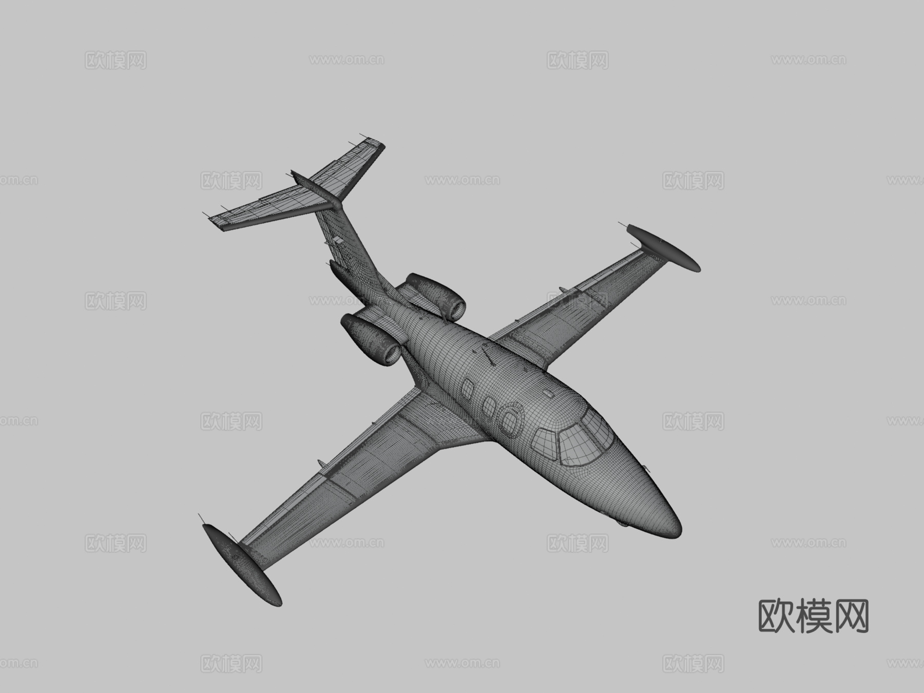 飞机3d模型下载（渲染图3）