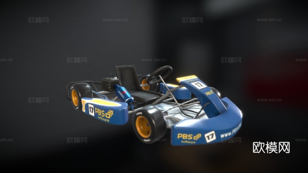 卡丁车3d模型下载（渲染图1）