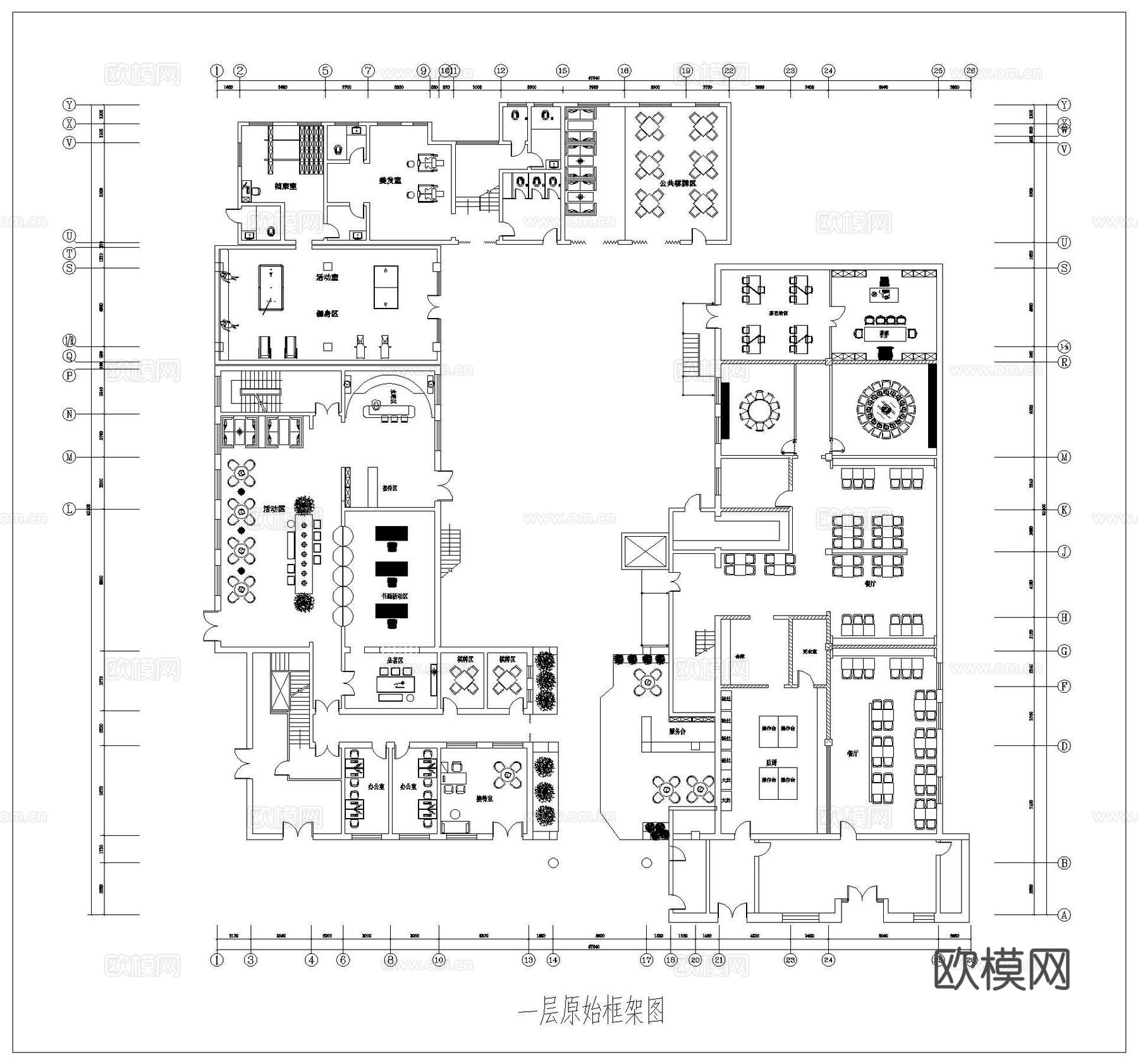 六层养老院 最新全套施工图设计cad施工图
