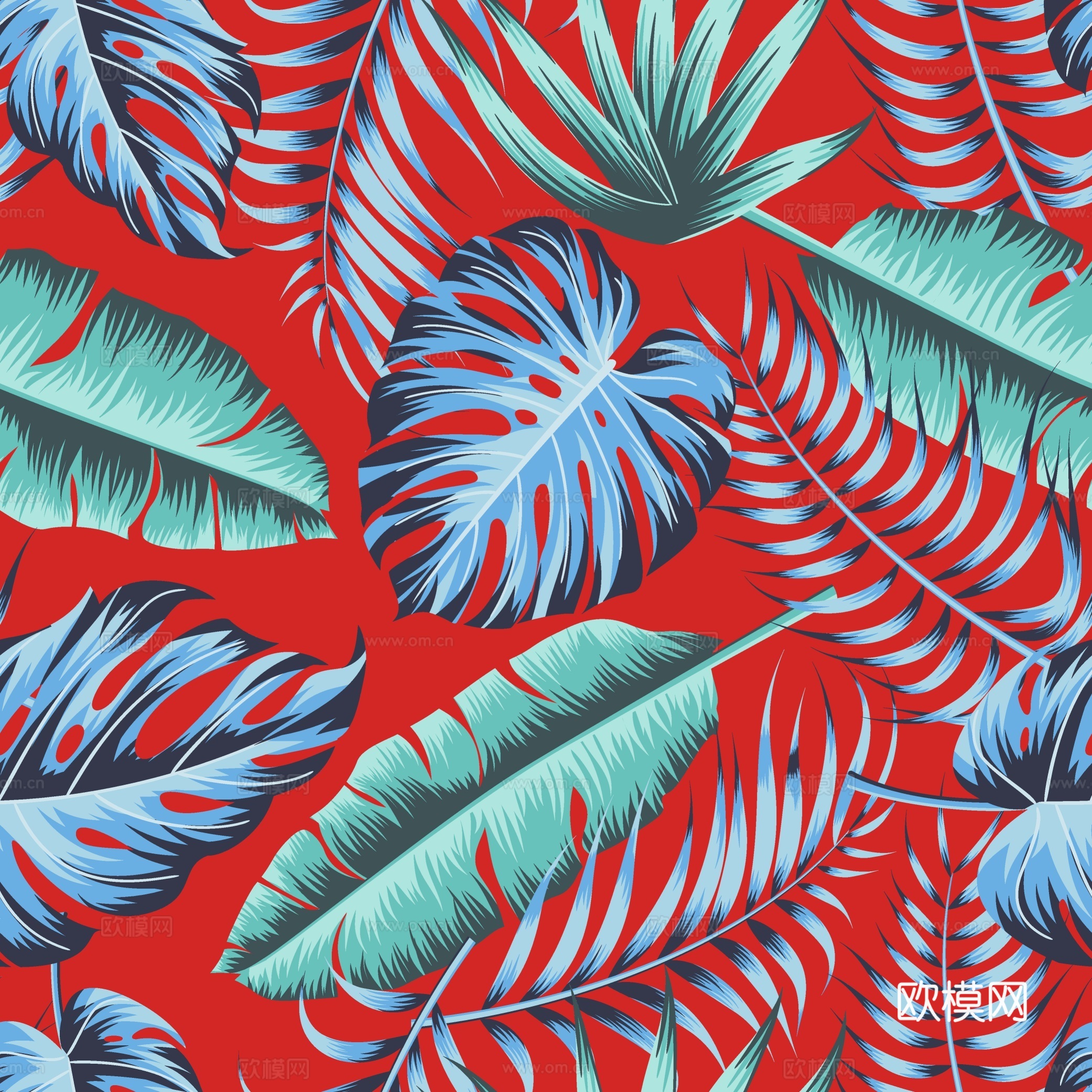 时尚热带植物花纹图案纹理肌理24 (2)