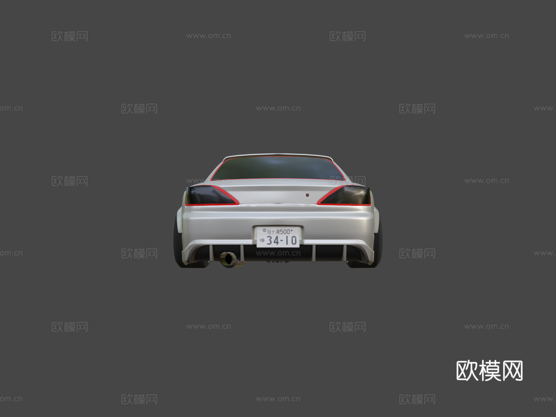 日产S15漂移车3d模型下载（渲染图5）