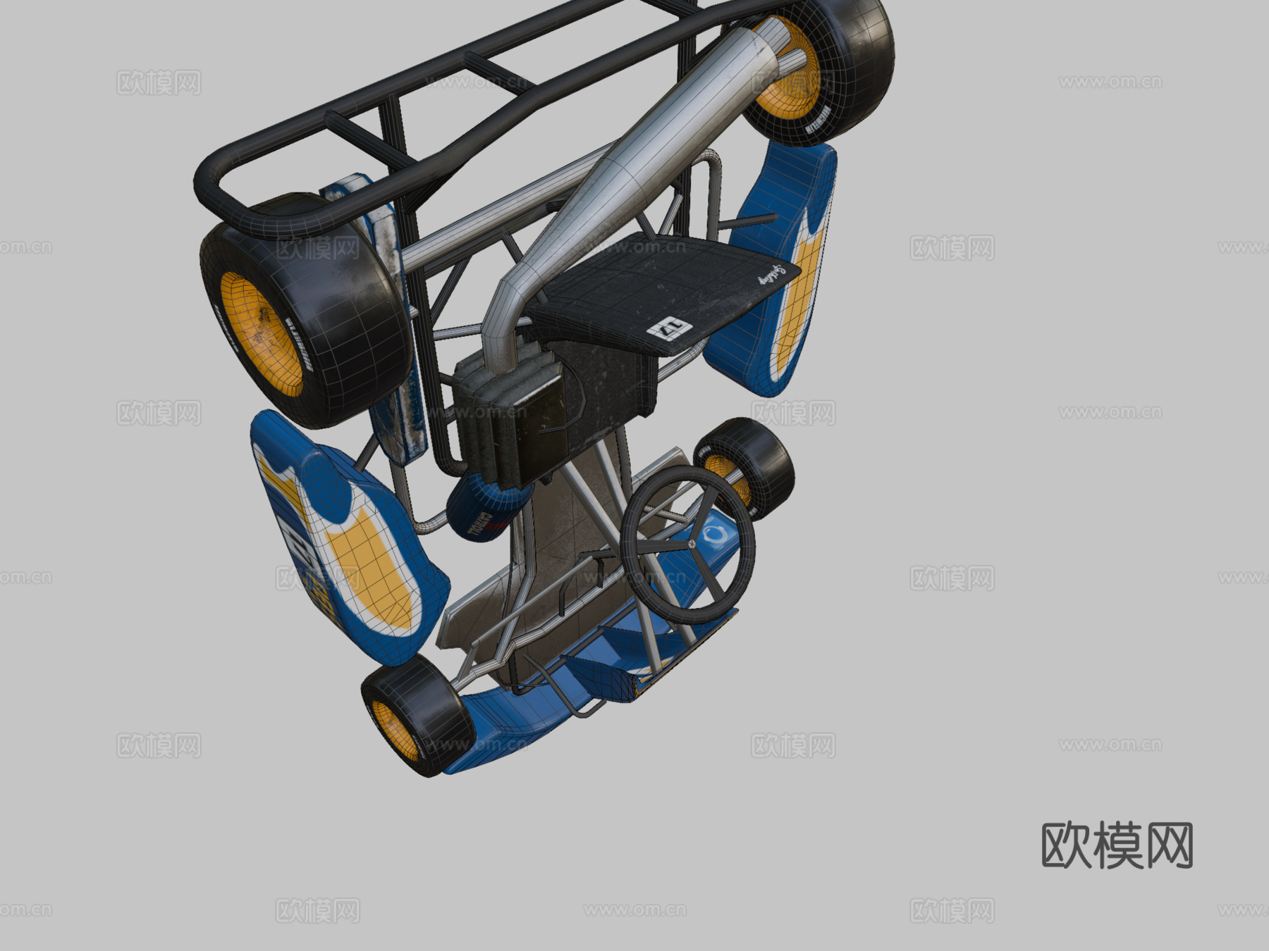 卡丁车3d模型下载（渲染图2）