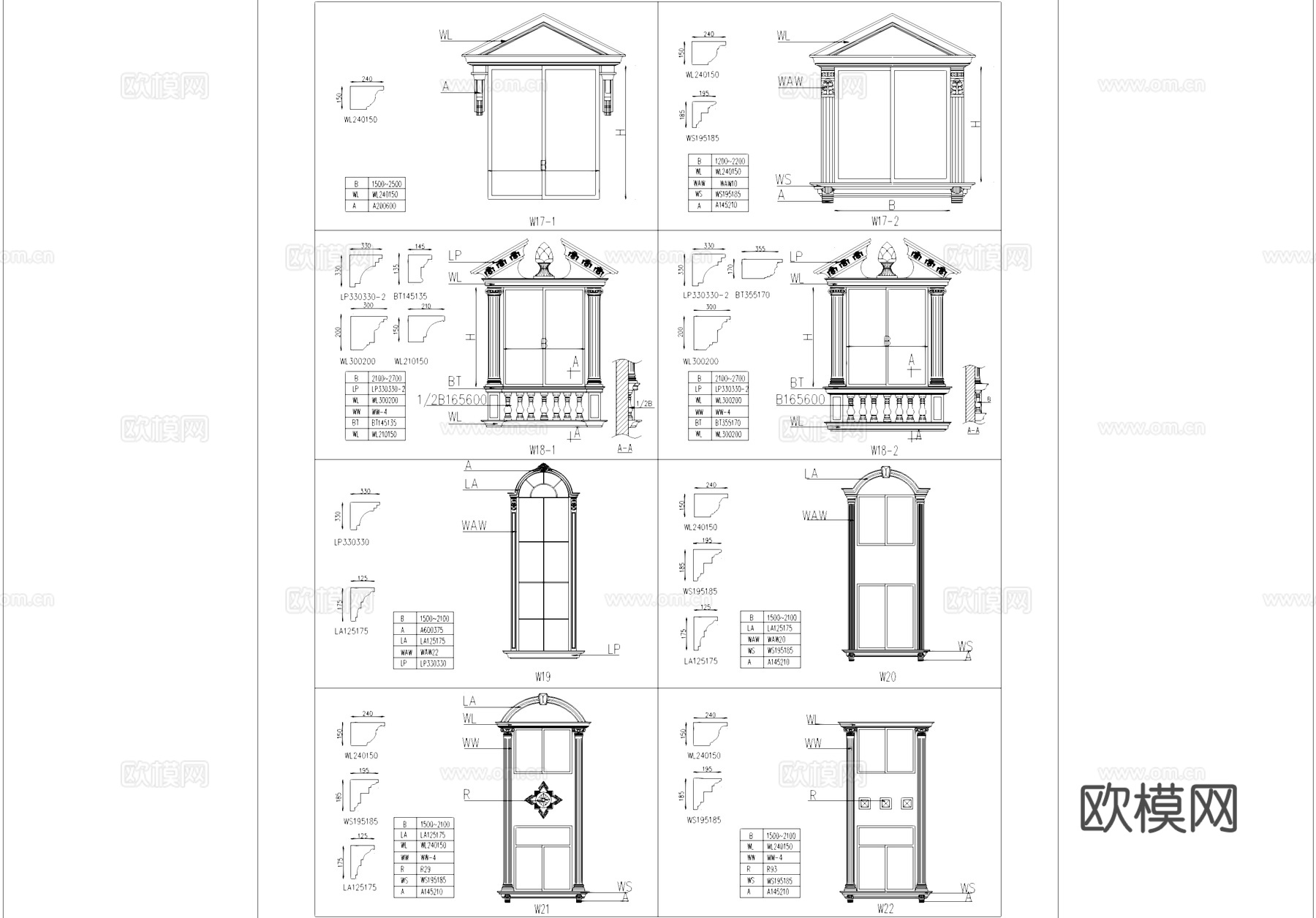 门窗图块图例CAD施工图cad施工图