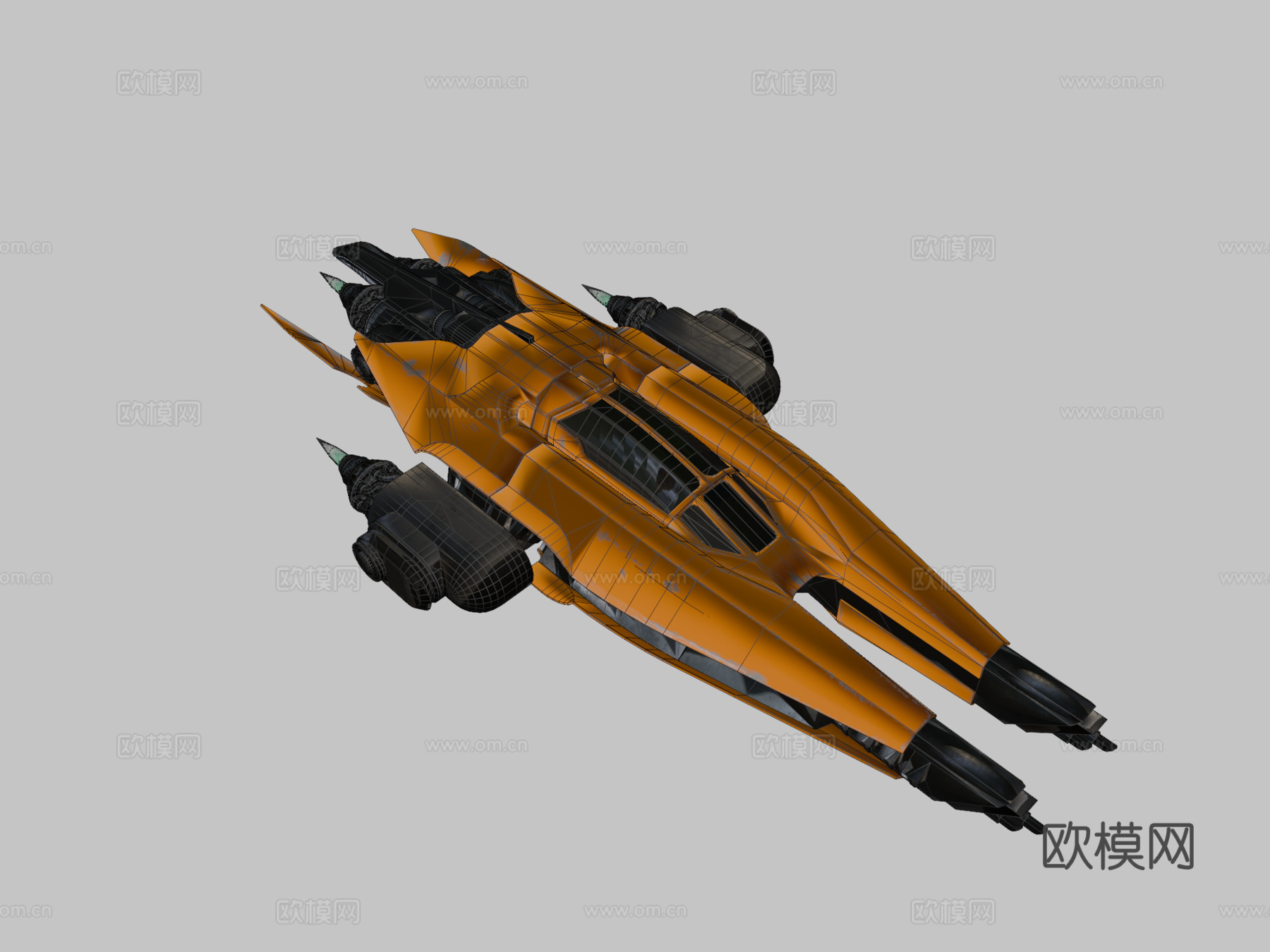 宇宙飞船3d模型下载（渲染图2）