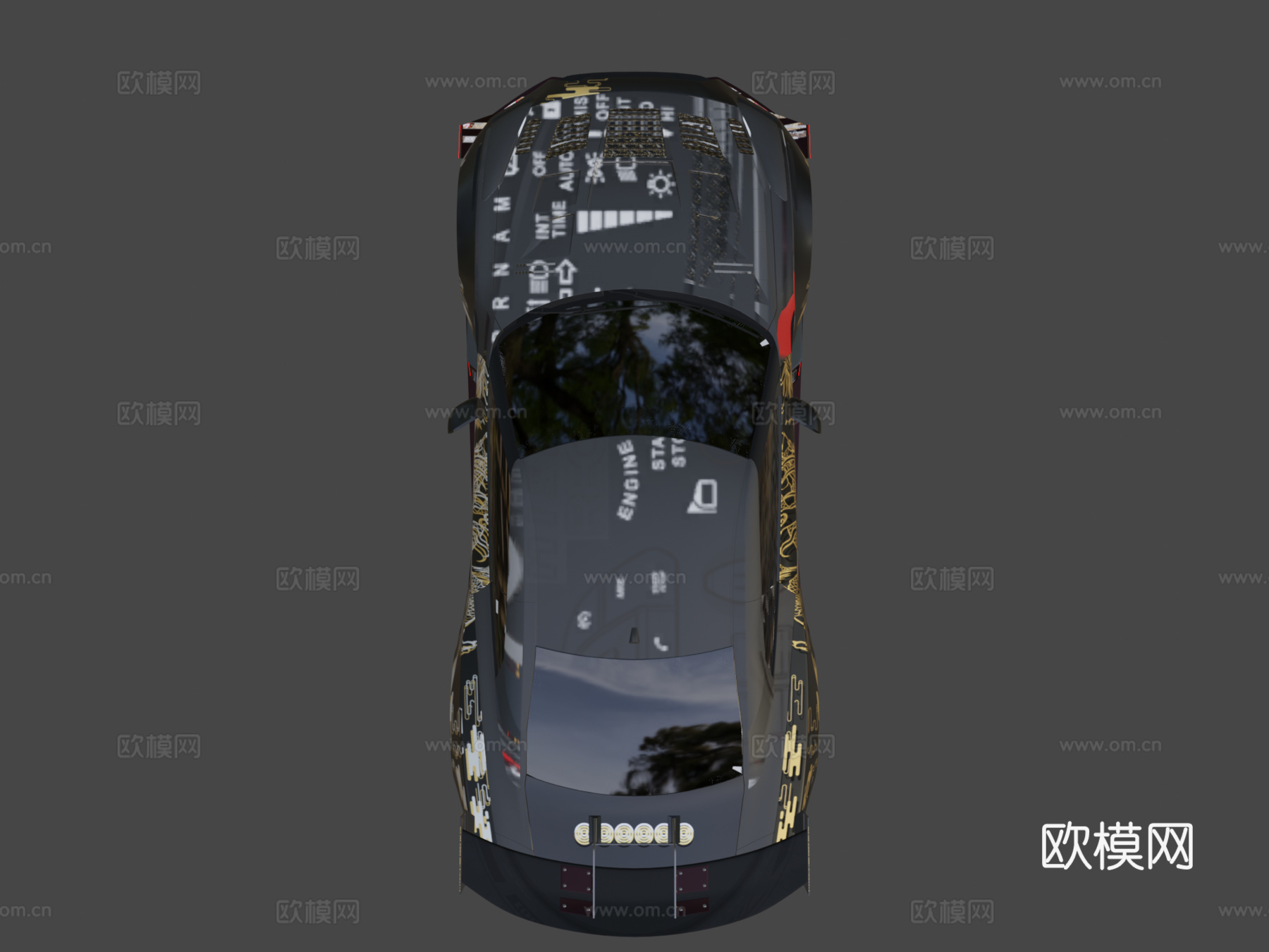 日产GTR R35 GT V2版3d模型下载（渲染图7）