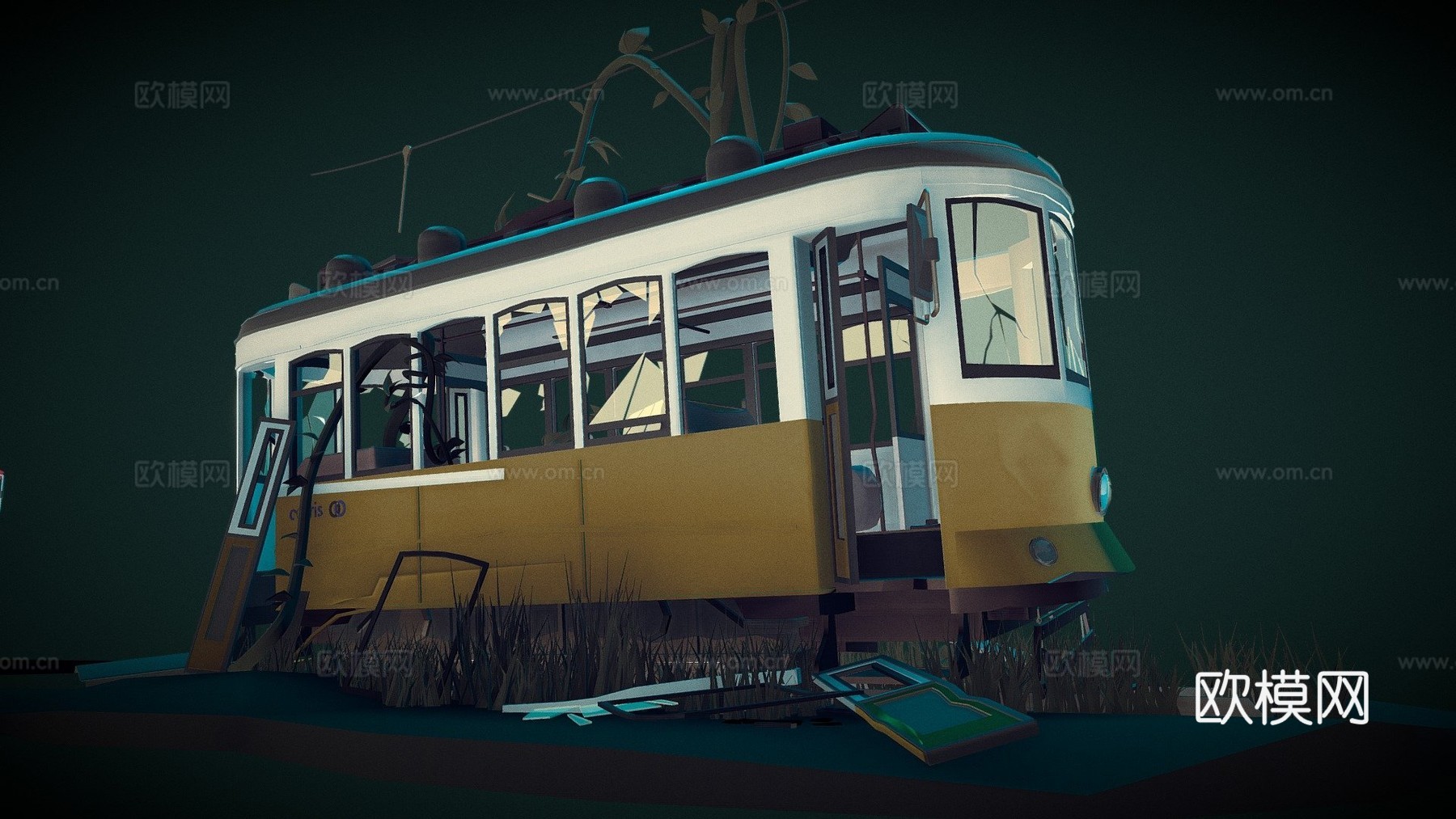 作业有轨电车2.03d模型下载（渲染图1）