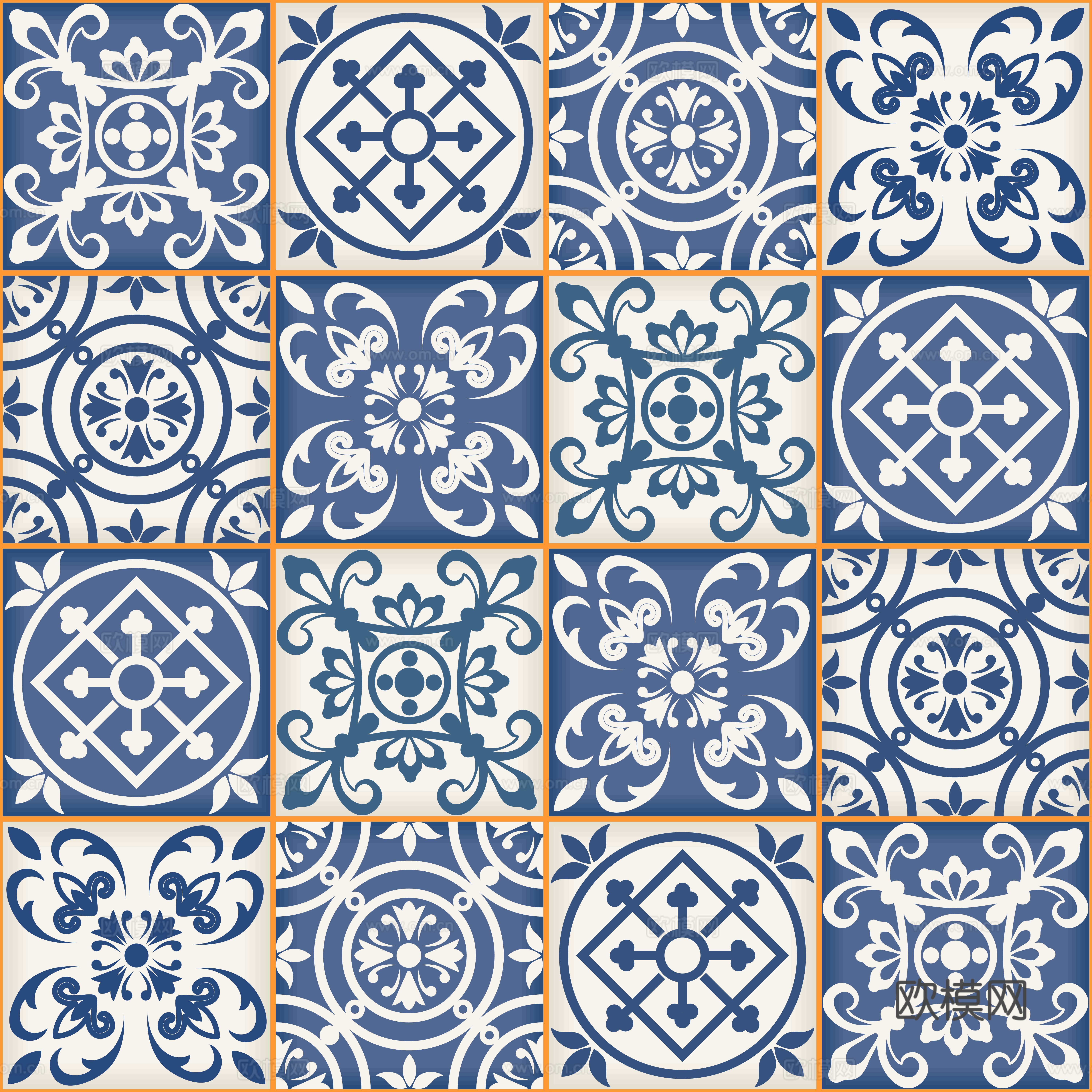 复古民族拼花图案纹理肌理28