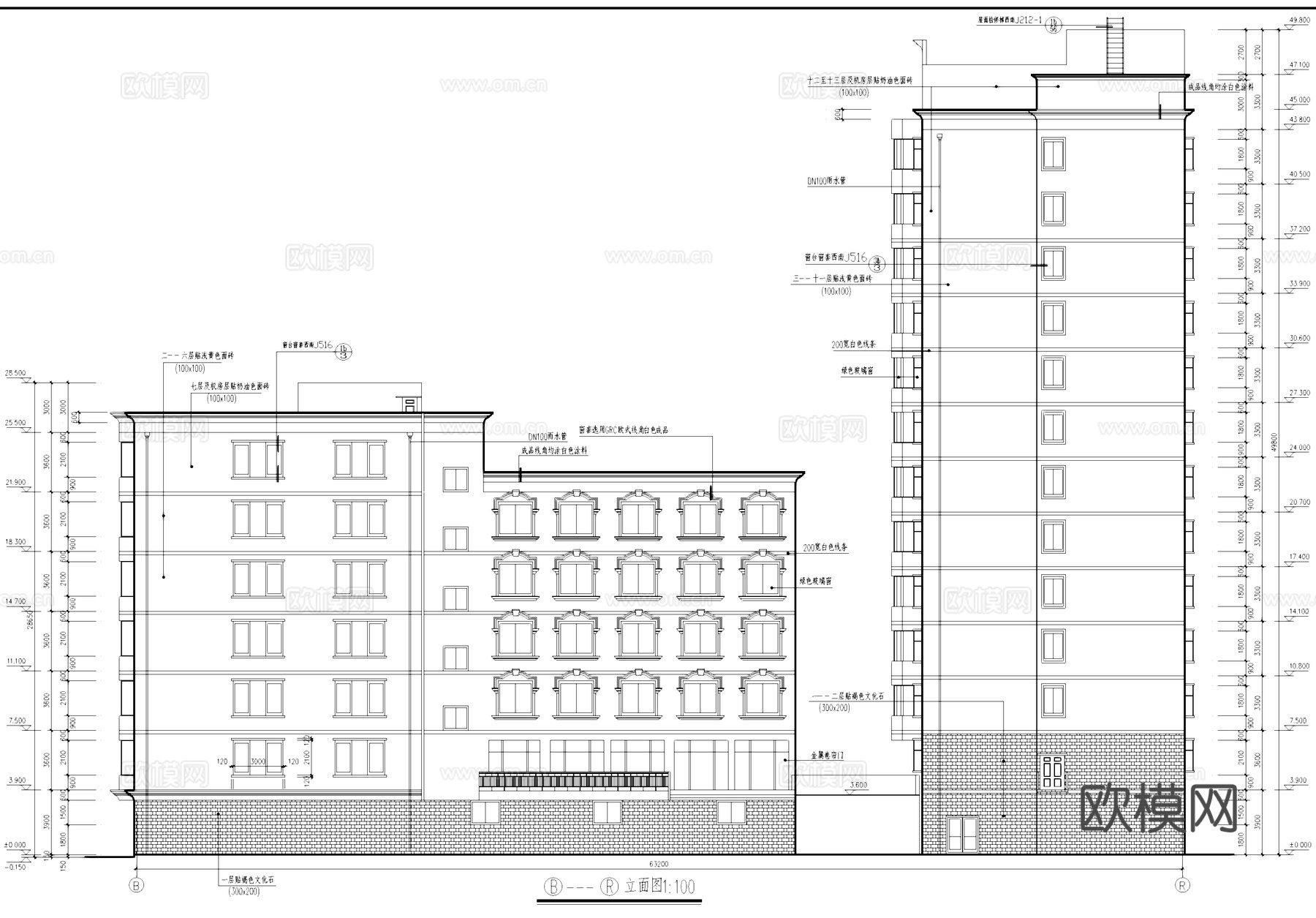 金沙江大酒店及附属用房建筑CAD施工图cad施工图