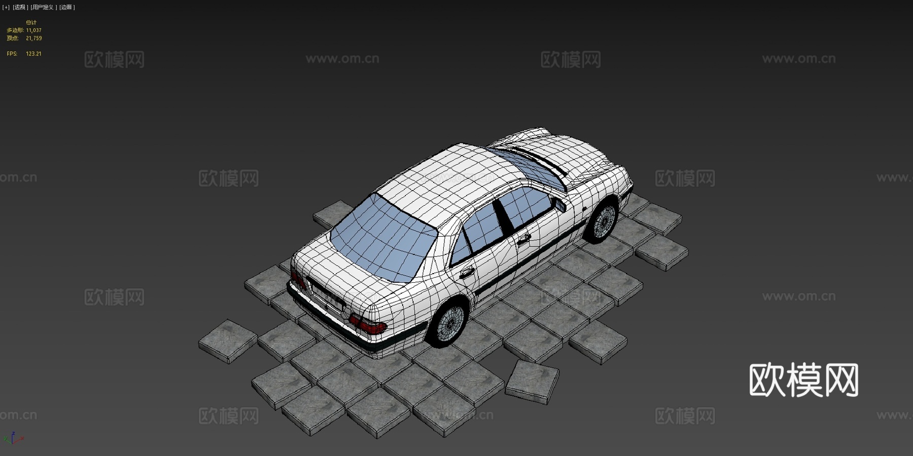 行政轿车3d模型下载（渲染图4）