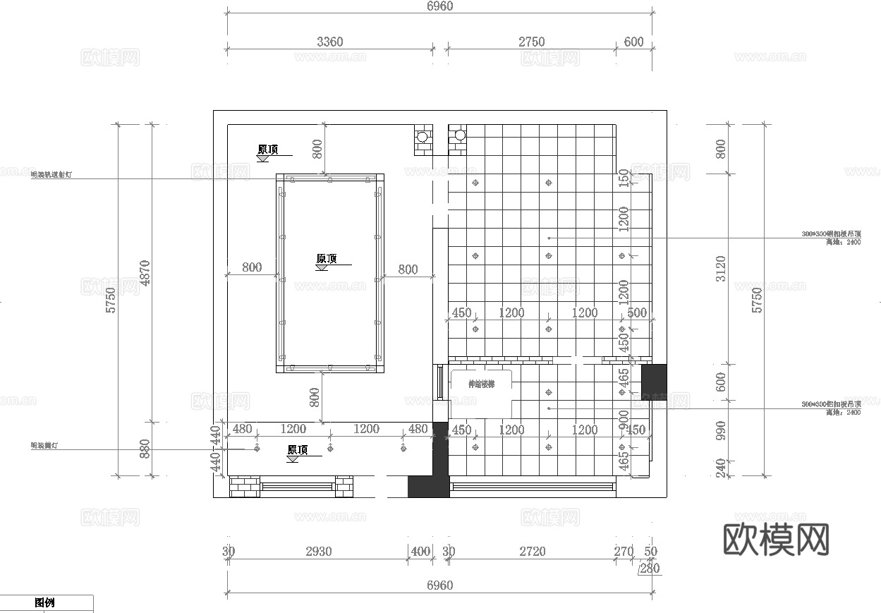 蛋糕面包店  最新全套施工图设计cad施工图