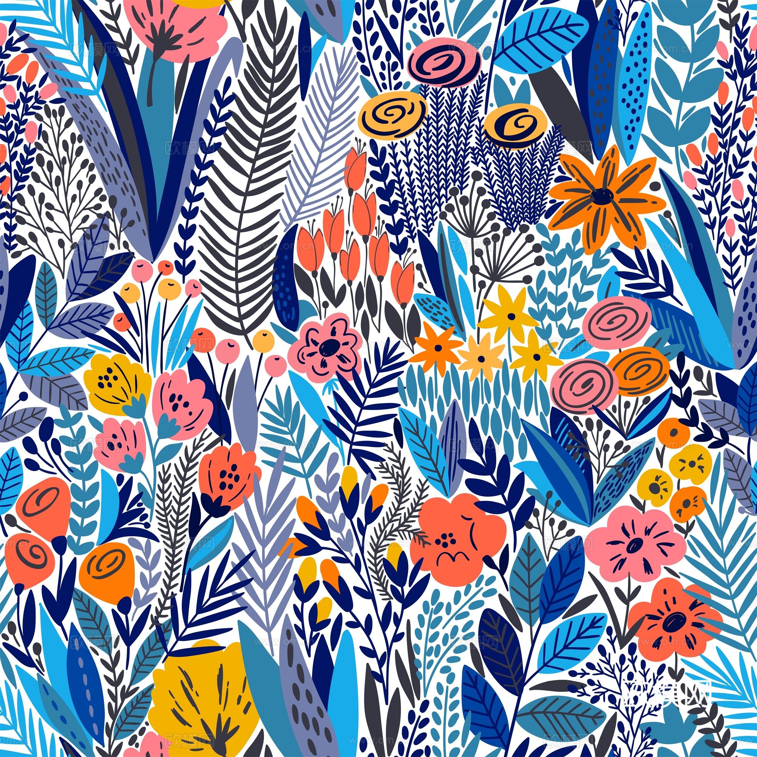 时尚植物图案纹理肌理4