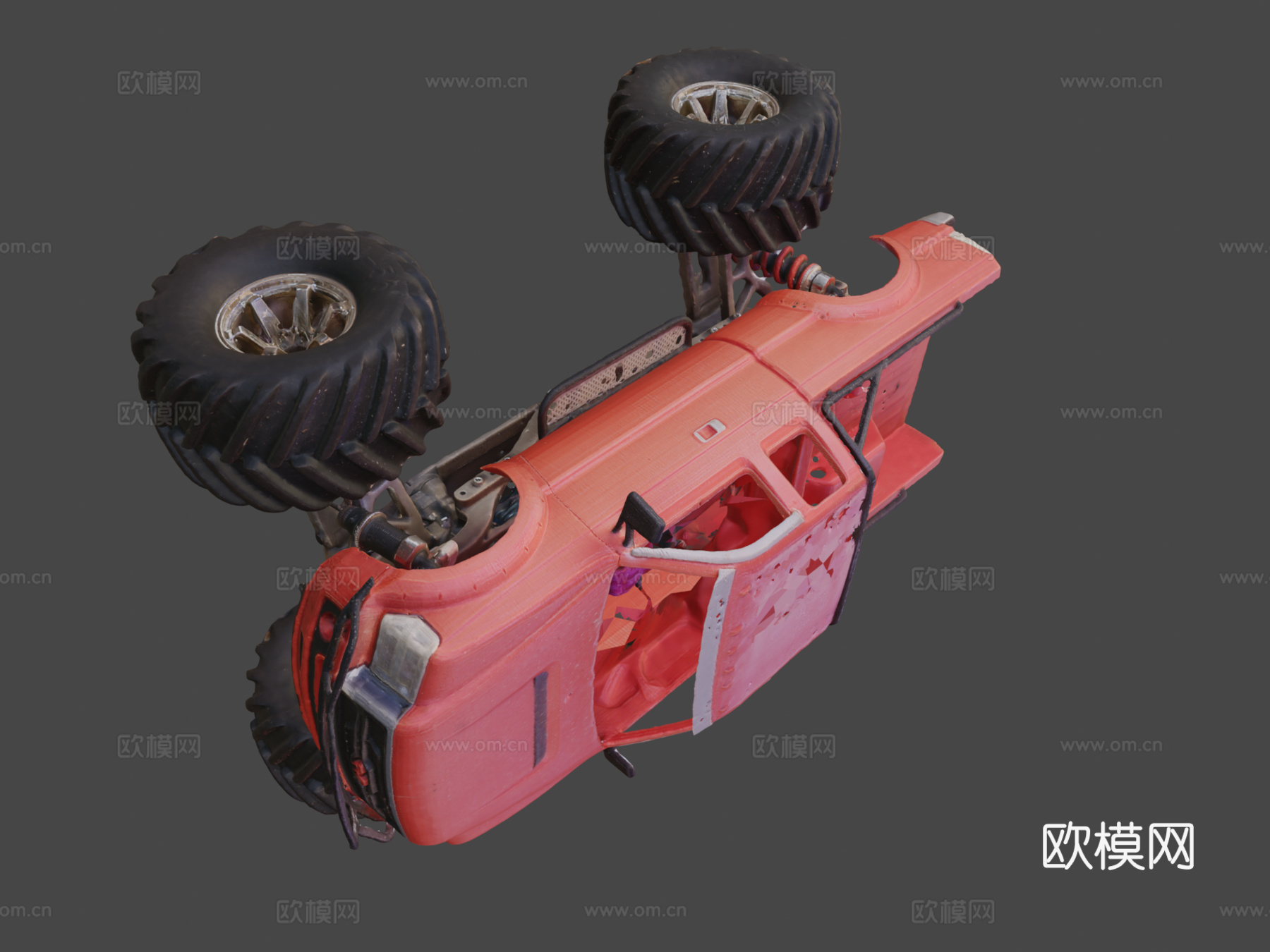 我的遥控车典型皮卡带MTC ISS RC怪物3d模型下载（渲染图8）