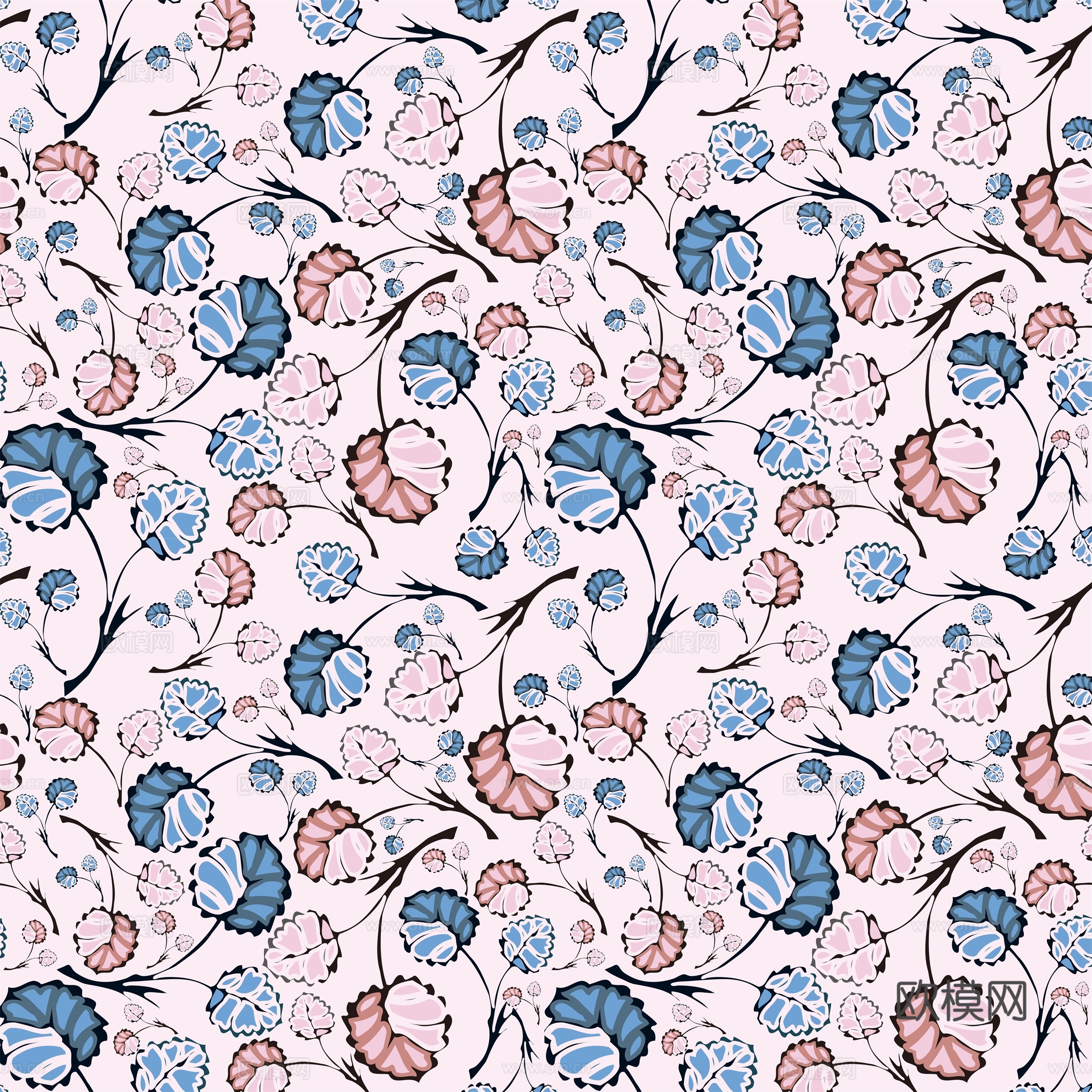 时尚植物图案纹理肌理24