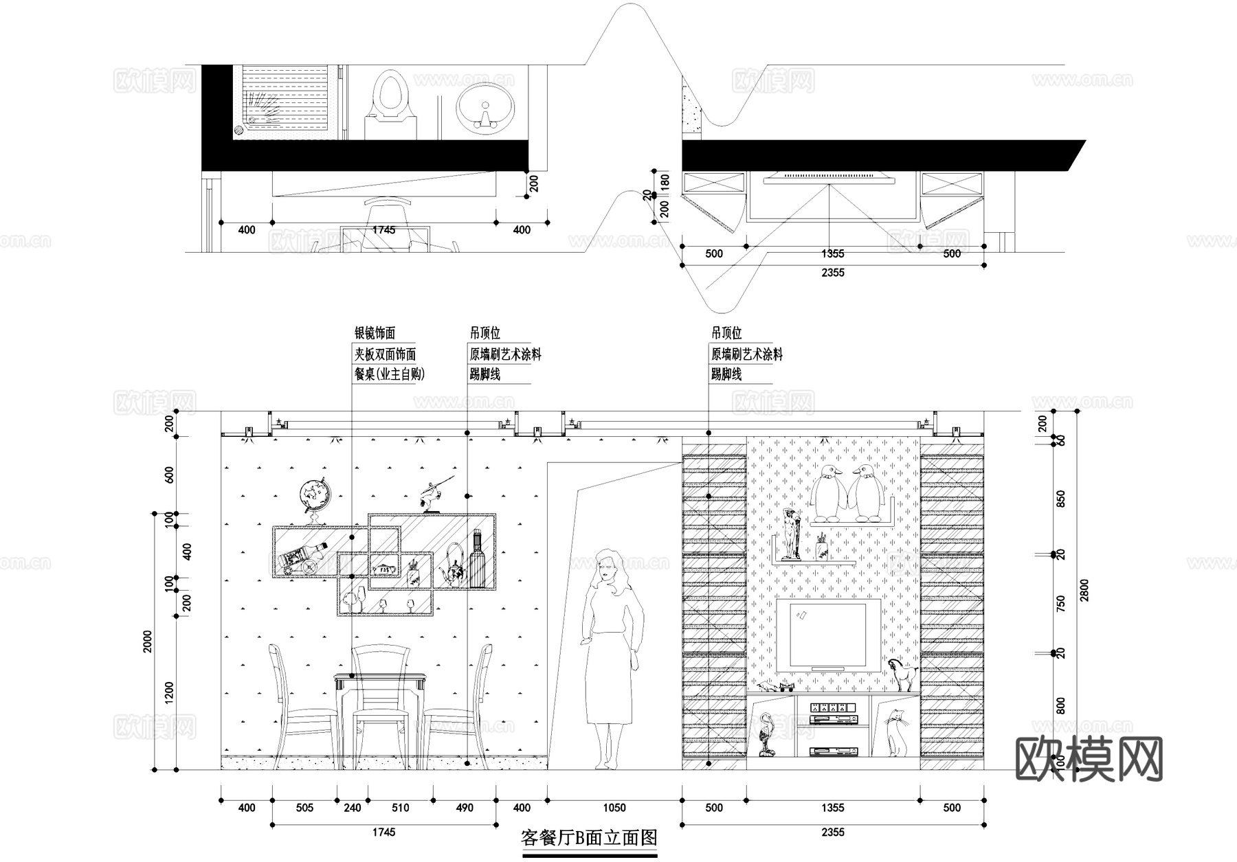室内家装节点大样详图CAD施工图集cad施工图
