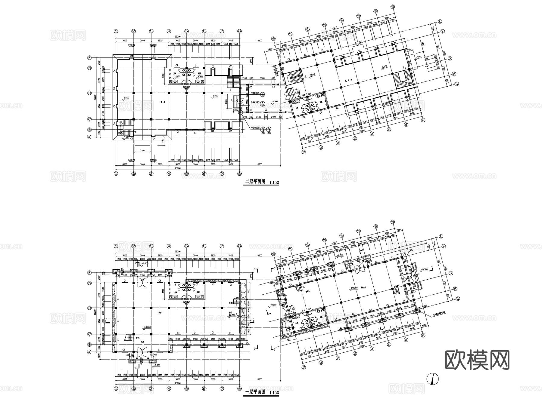 欧式影楼礼品商店建筑CAD施工图cad施工图