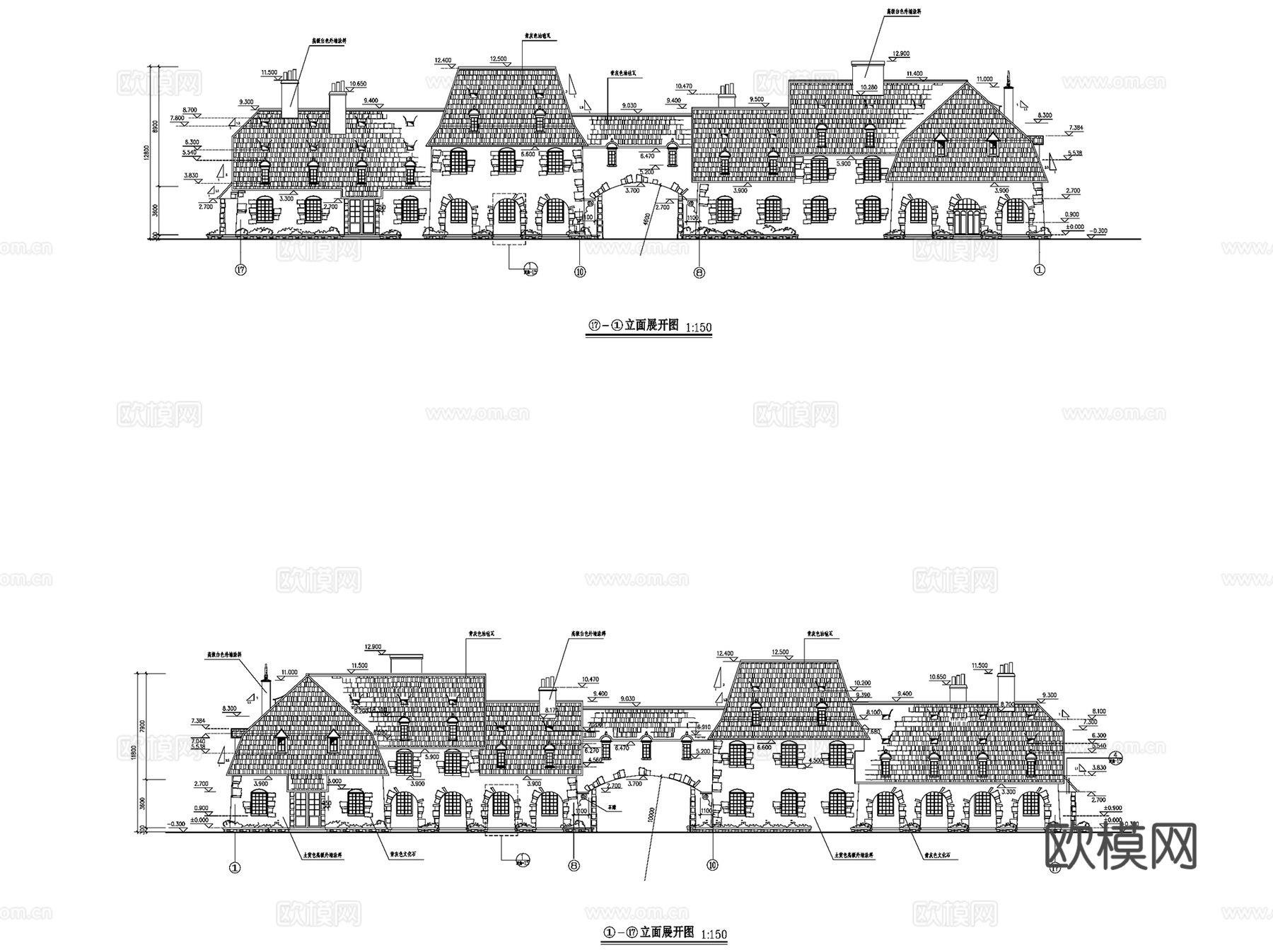 欧式影楼礼品商店建筑CAD施工图cad施工图