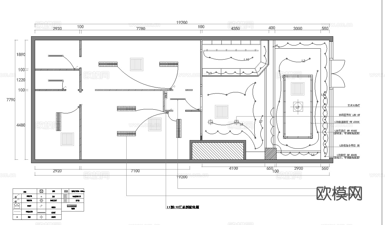 蛋糕面包店  最新全套施工图设计cad施工图