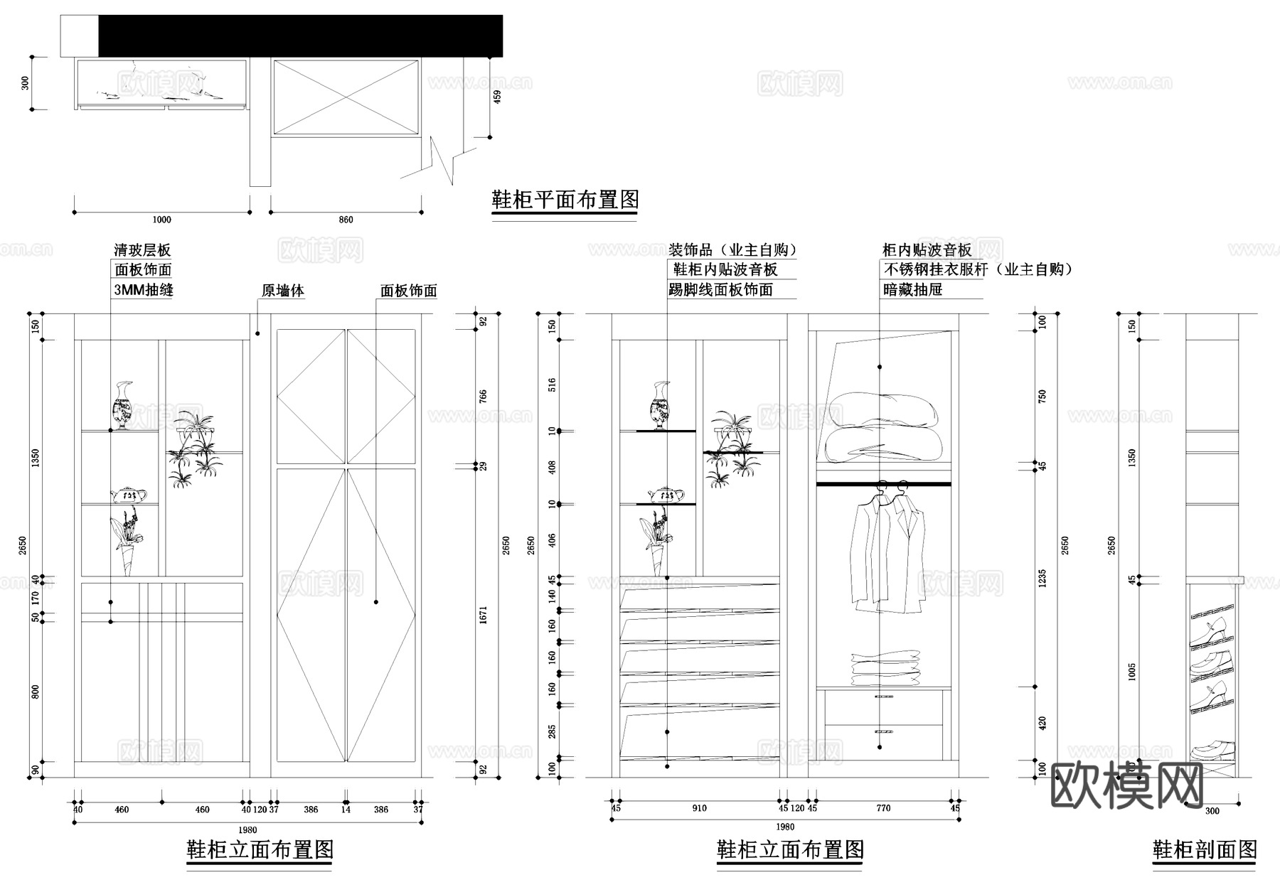 室内家装节点大样详图CAD施工图集cad施工图