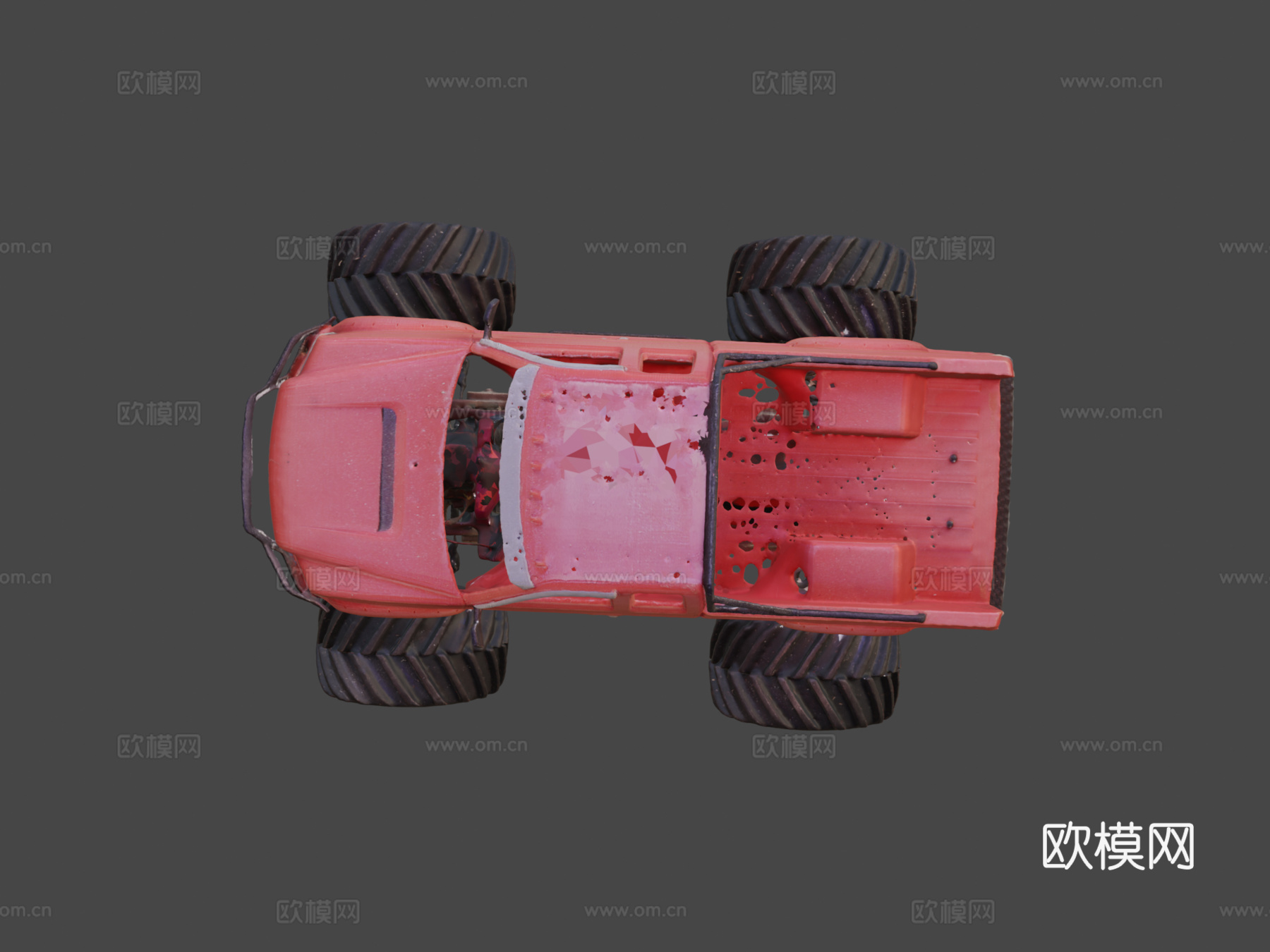 我的遥控车典型皮卡带MTC ISS RC怪物3d模型下载（渲染图7）