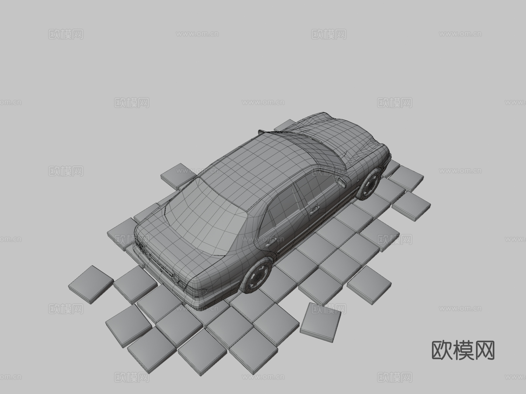 行政轿车3d模型下载（渲染图3）