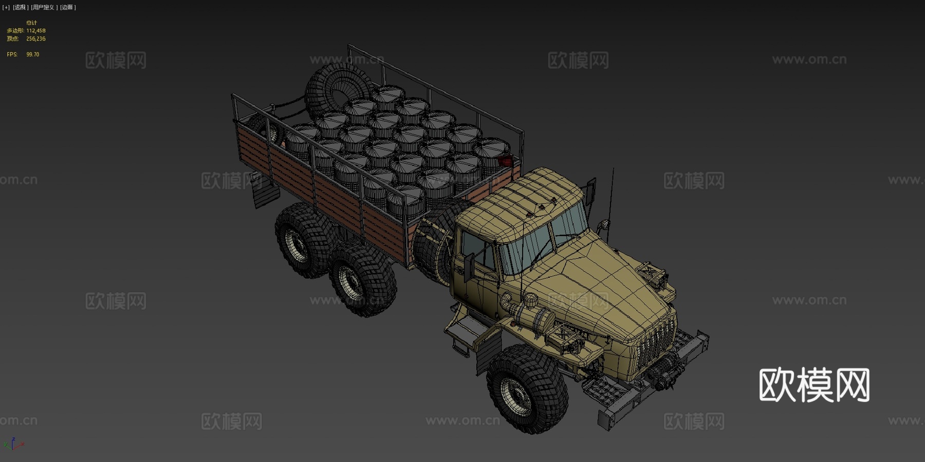 苏联乌拉尔4320 MOD A型3d模型下载（渲染图4）