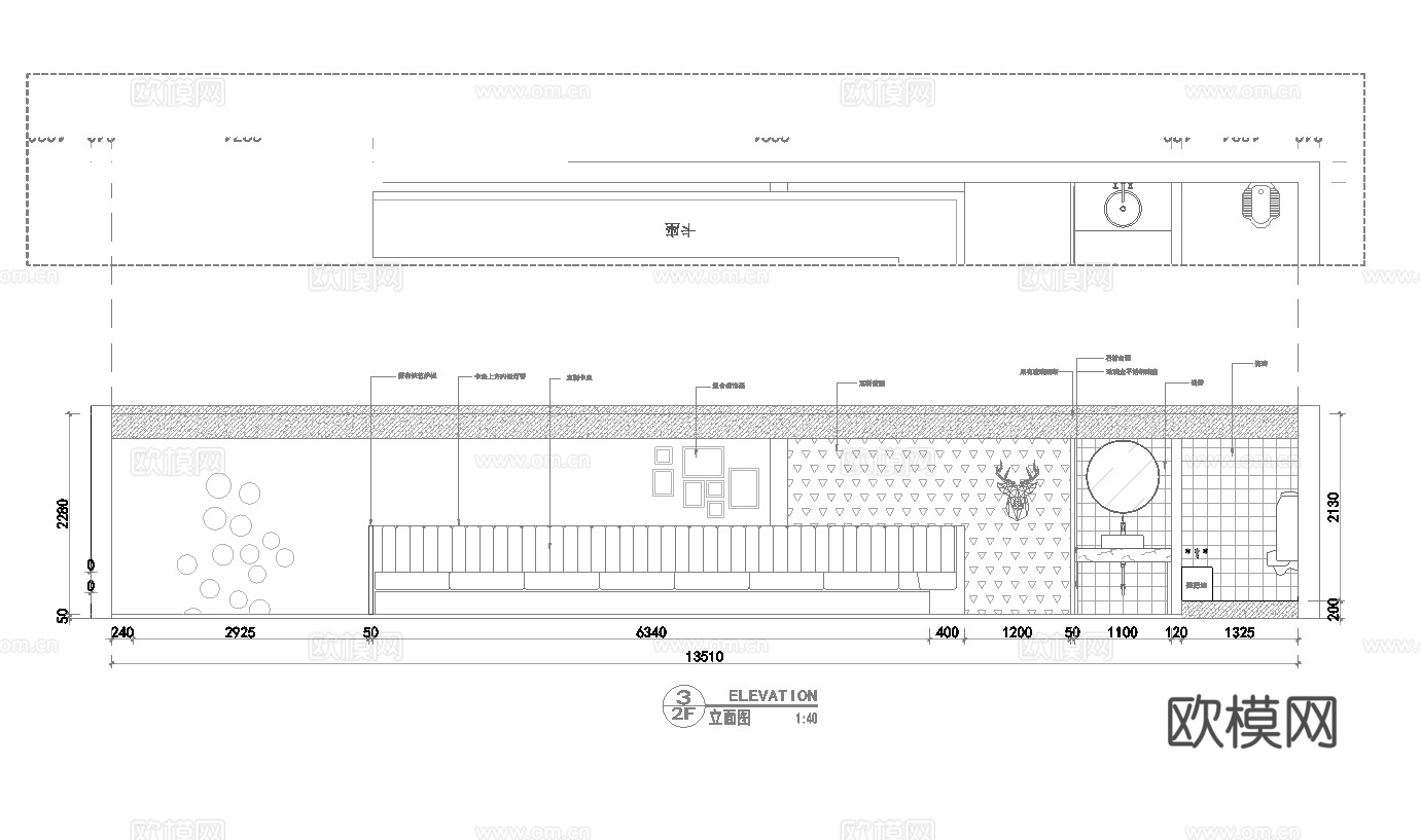蛋糕面包店  最新全套施工图设计cad施工图
